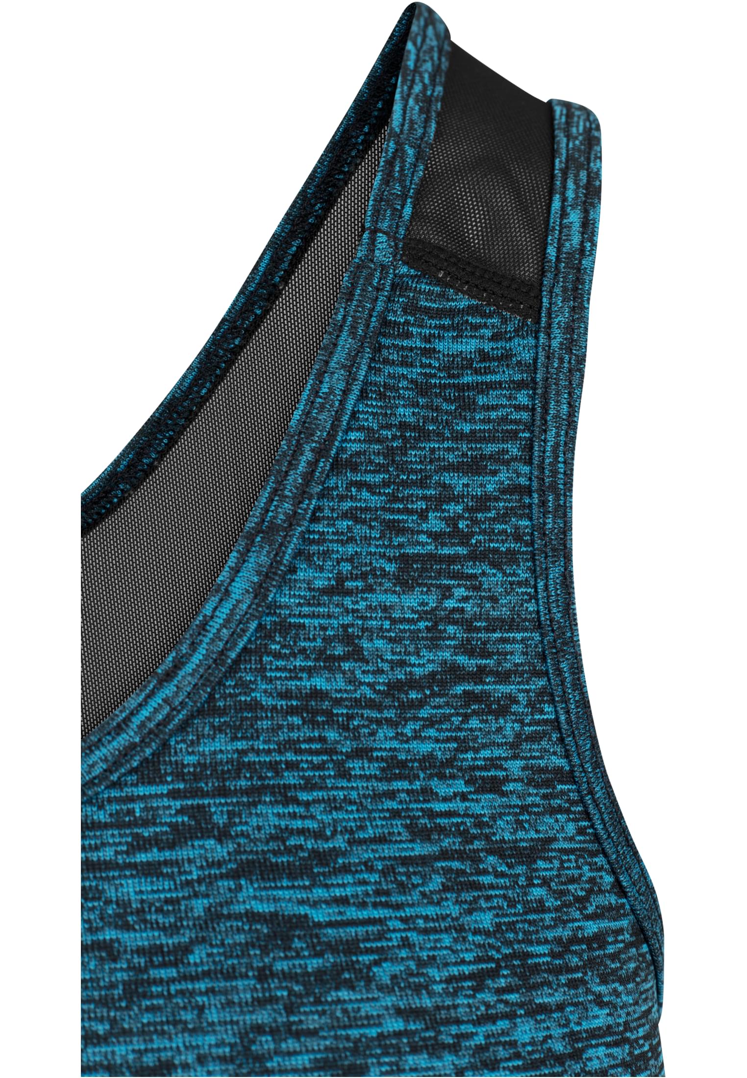 Ladies Active Melange Trainings Top | turquoise/black/black