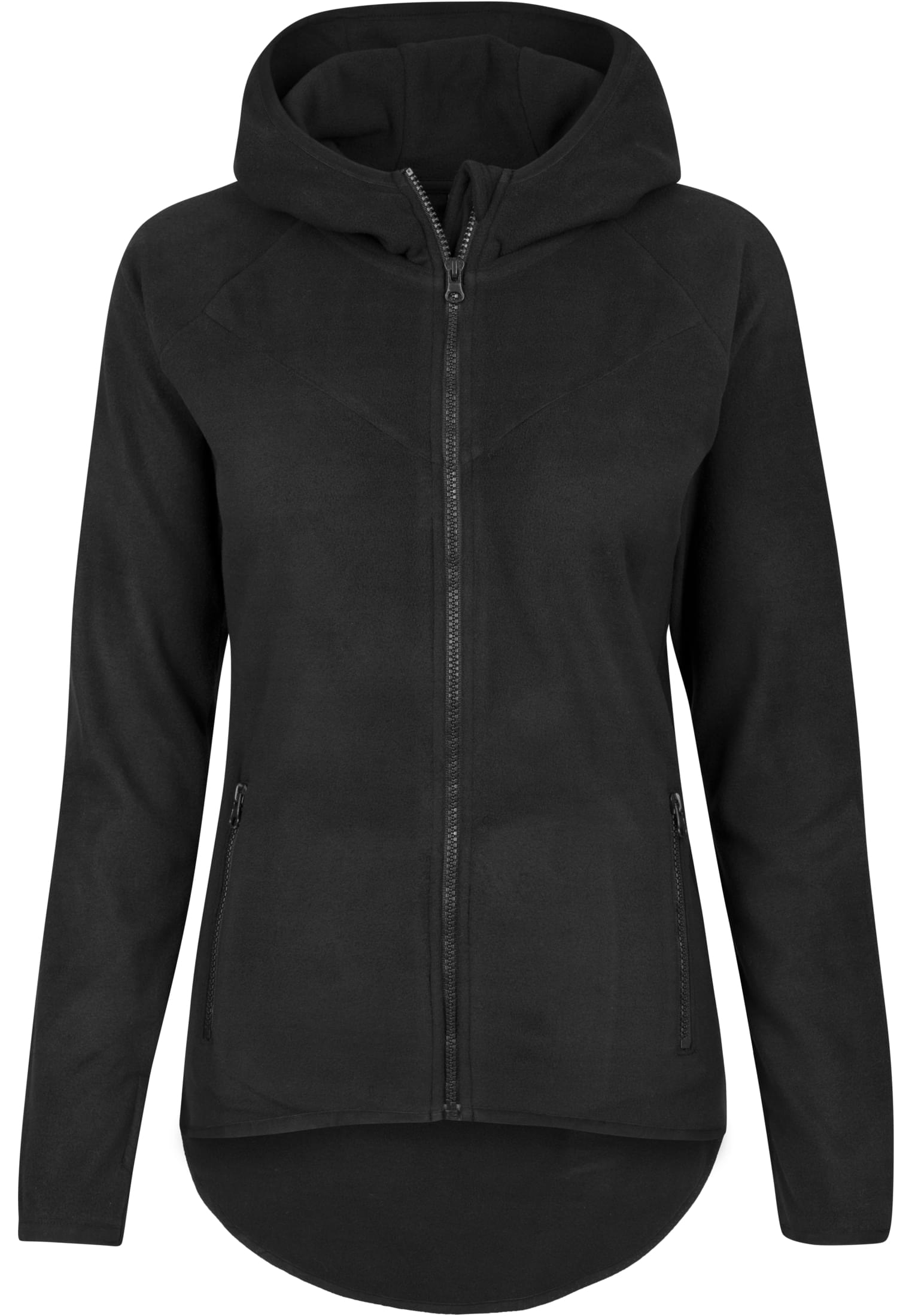 Ladies Polar Fleece Zip Hoody | black