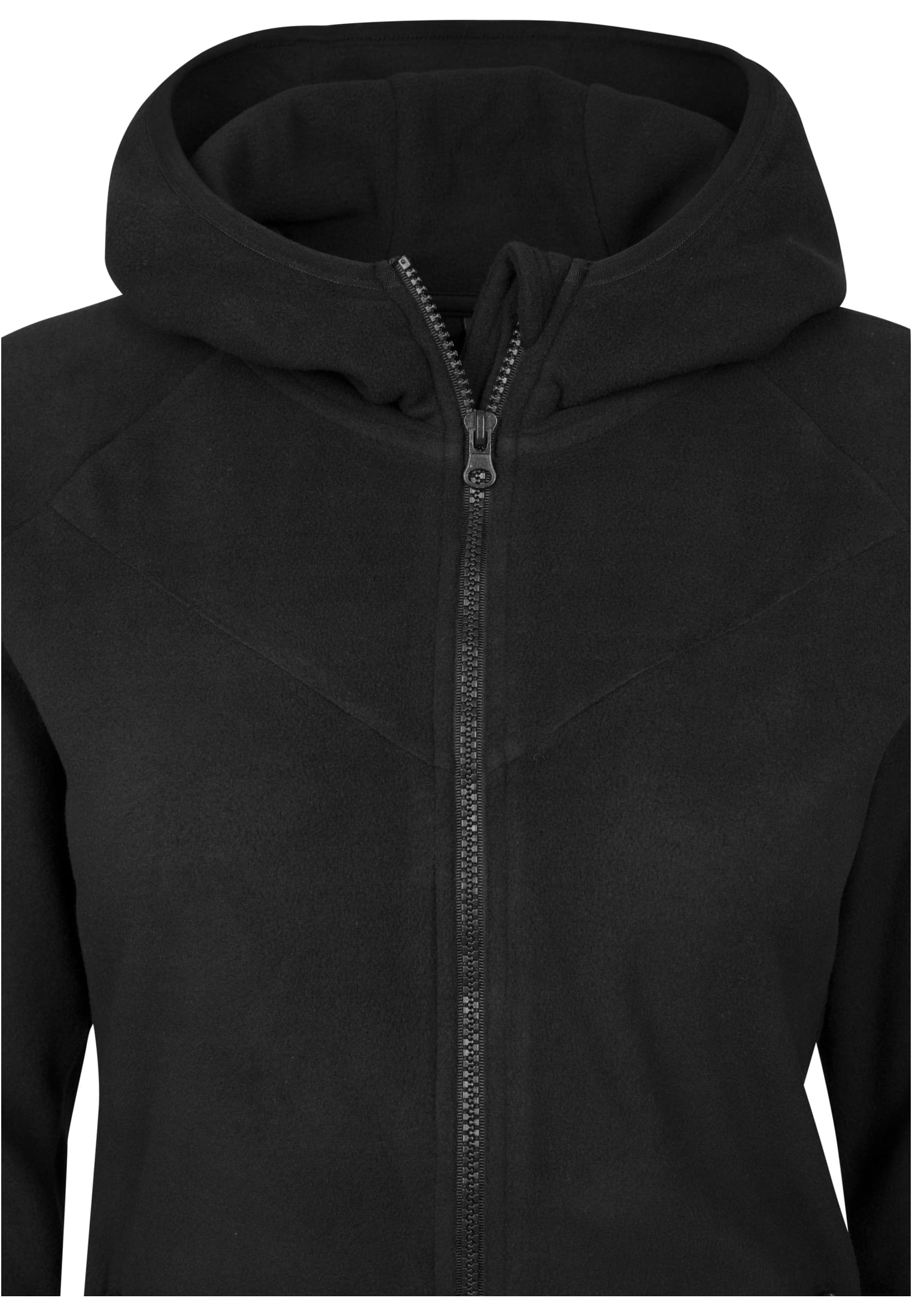 Ladies Polar Fleece Zip Hoody | black