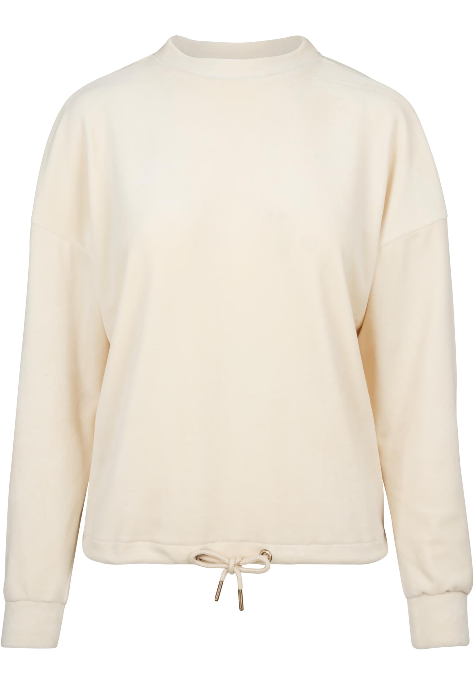 Ladies Oversized Velvet Crew | sand