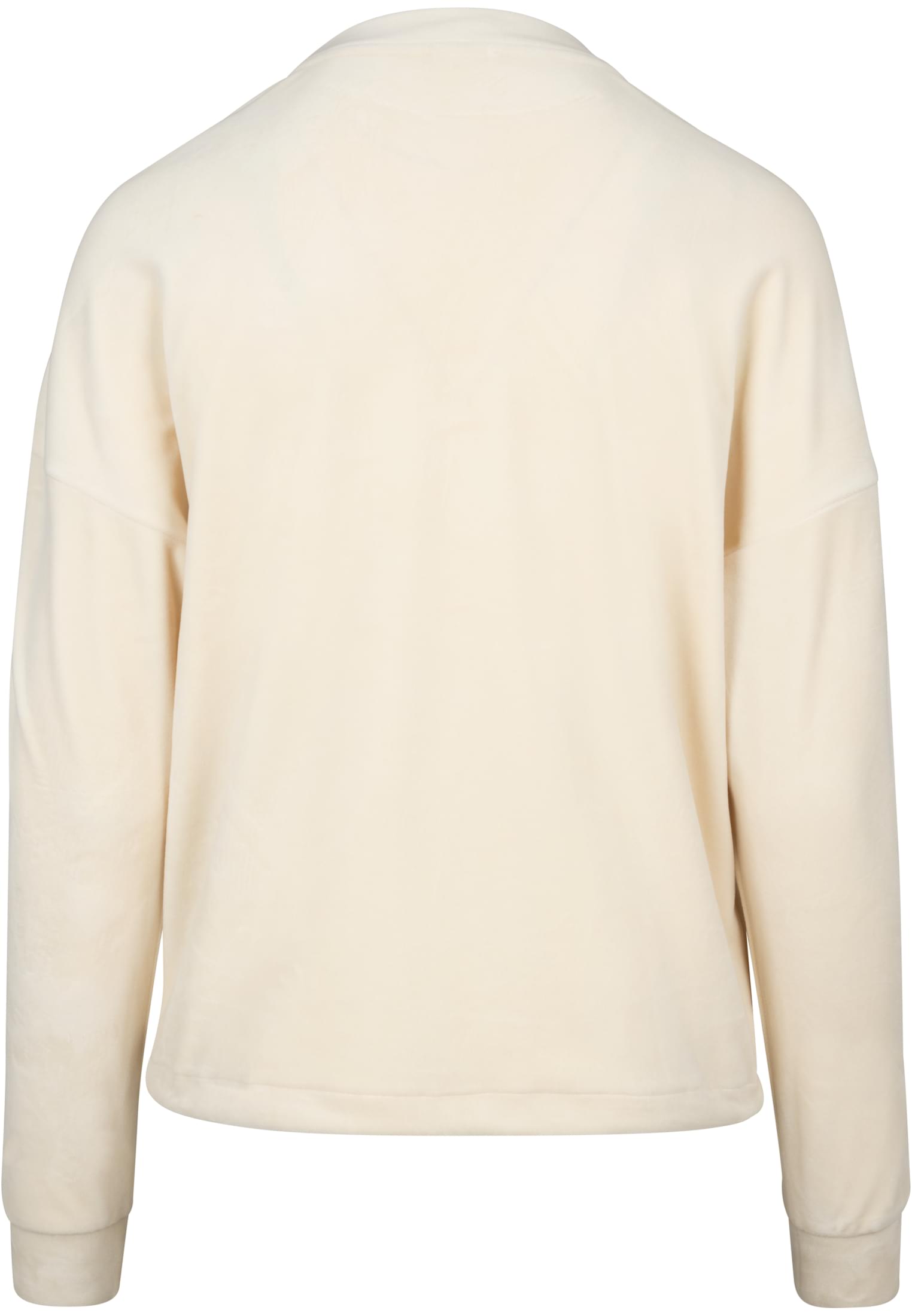 Ladies Oversized Velvet Crew | sand