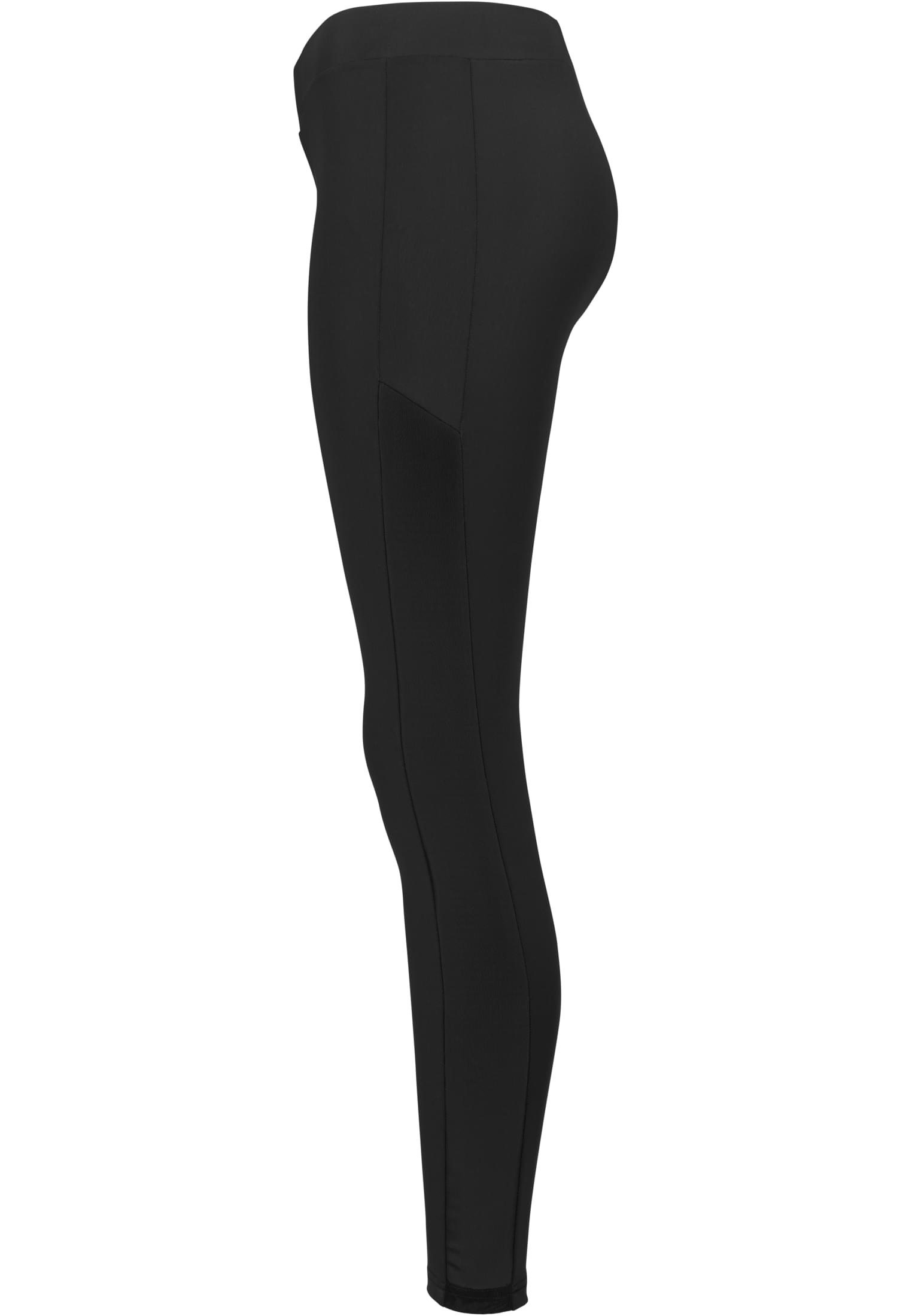 Ladies Tech Mesh Stripe Leggings | black