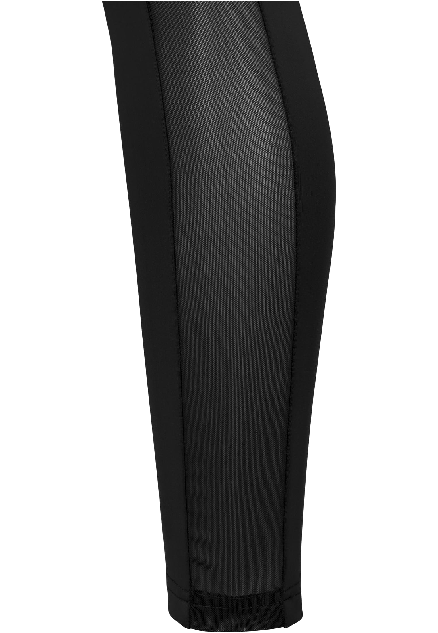 Ladies Tech Mesh Stripe Leggings | black