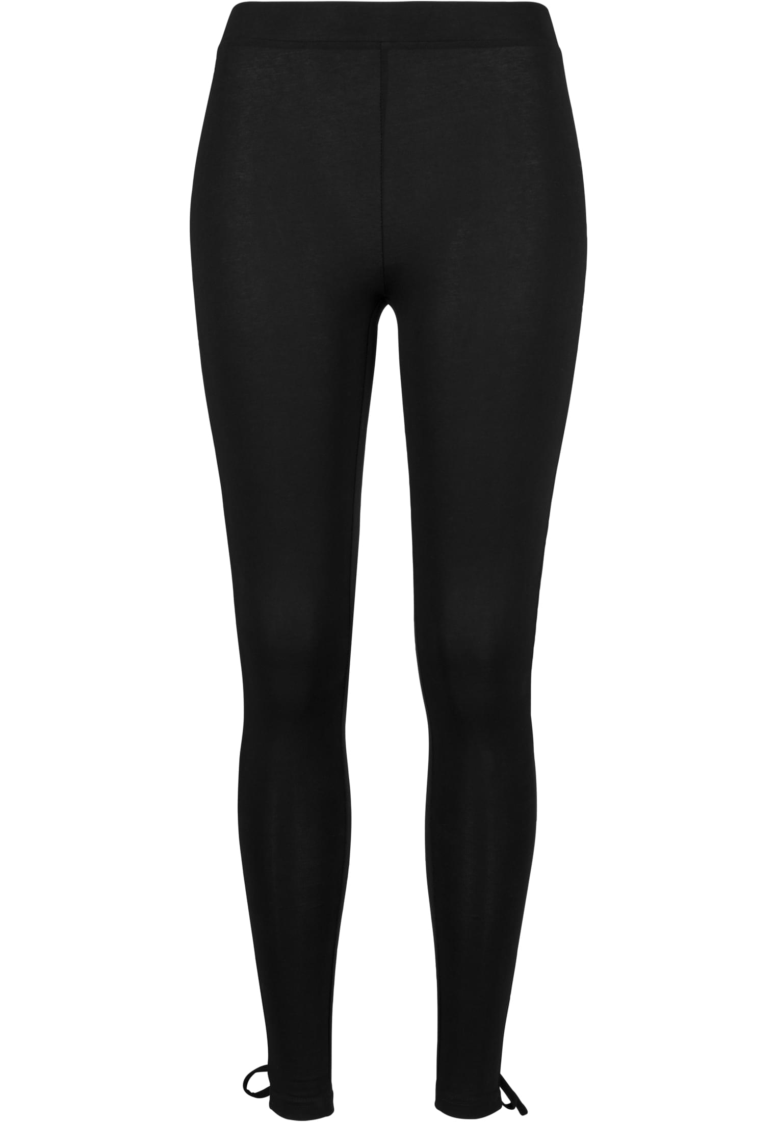 Ladies Laced Up Back Leggings | black