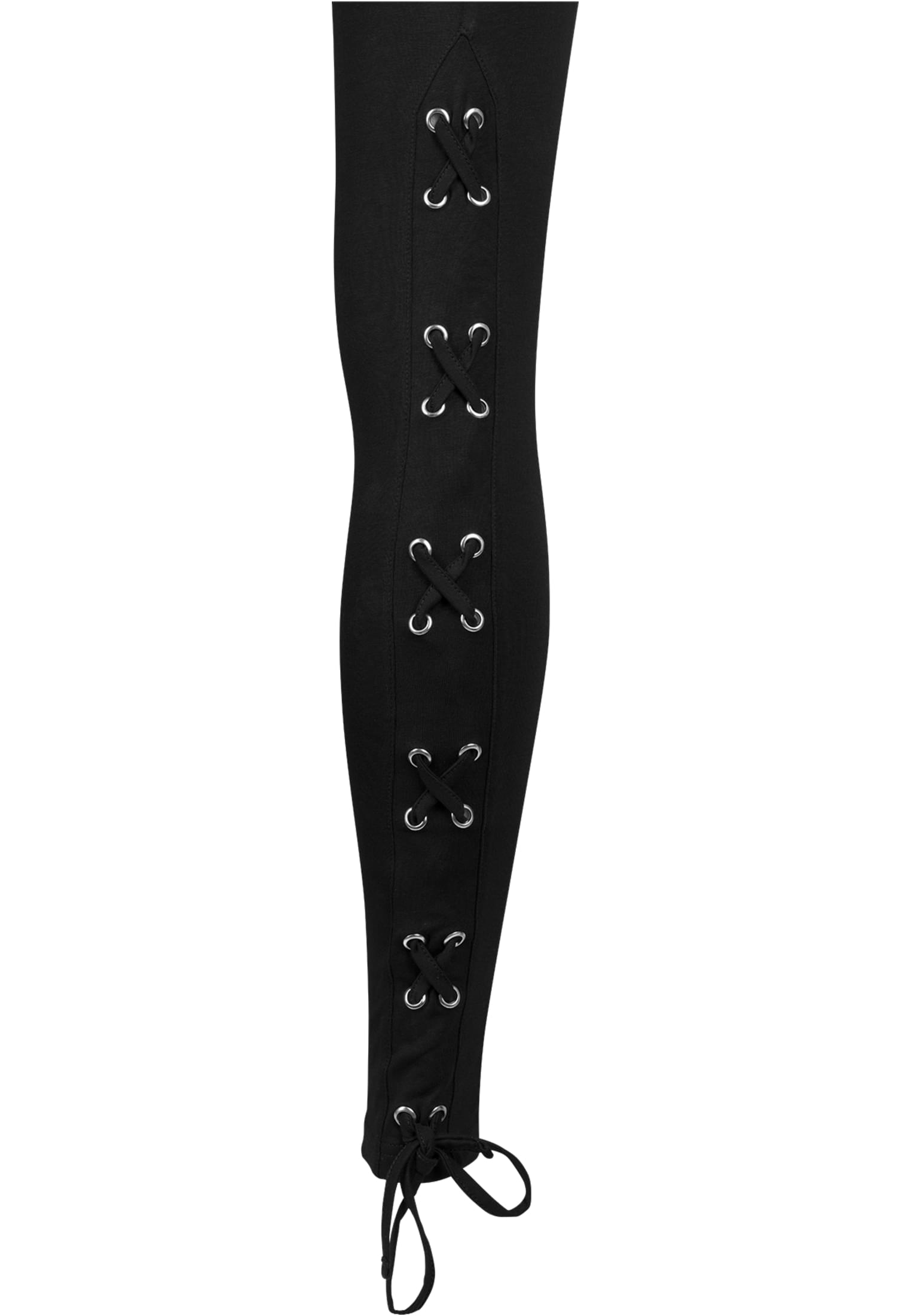 Ladies Laced Up Back Leggings | black