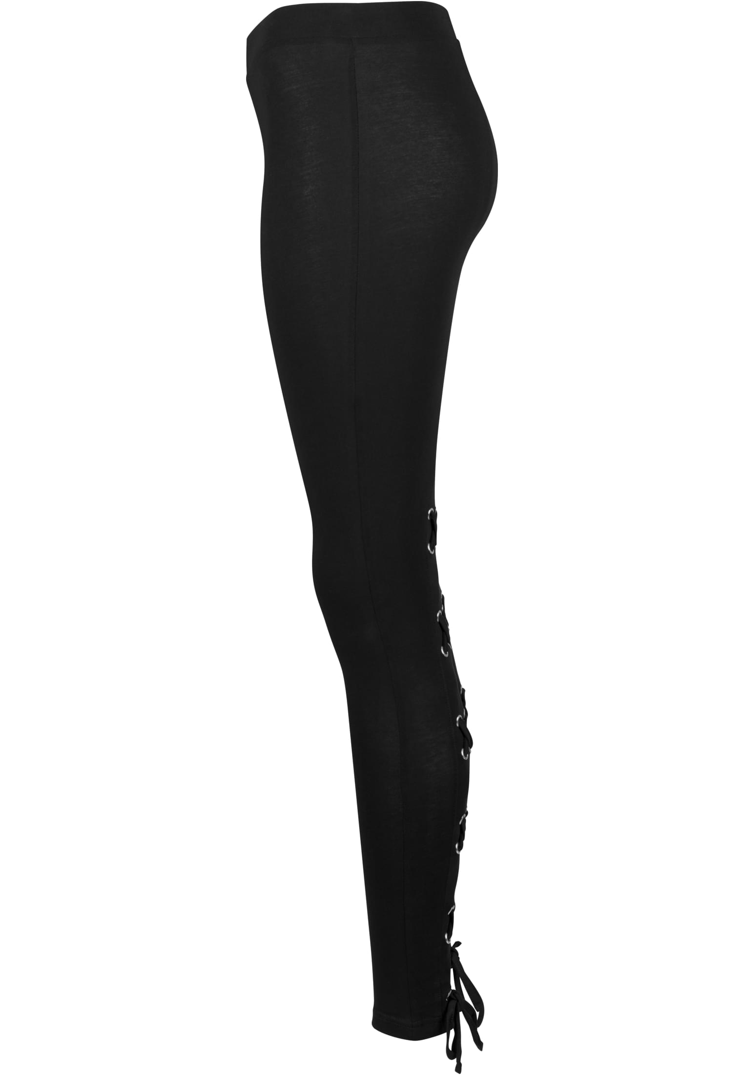 Ladies Laced Up Back Leggings | black