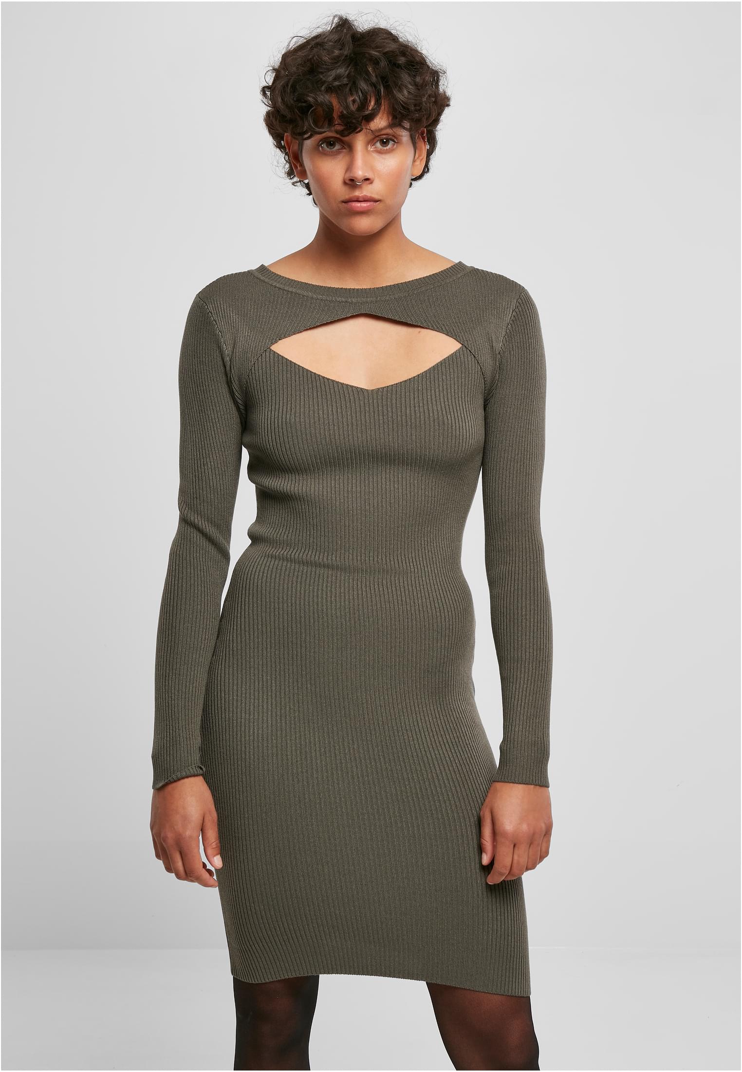 Ladies Cut Out Dress | olive