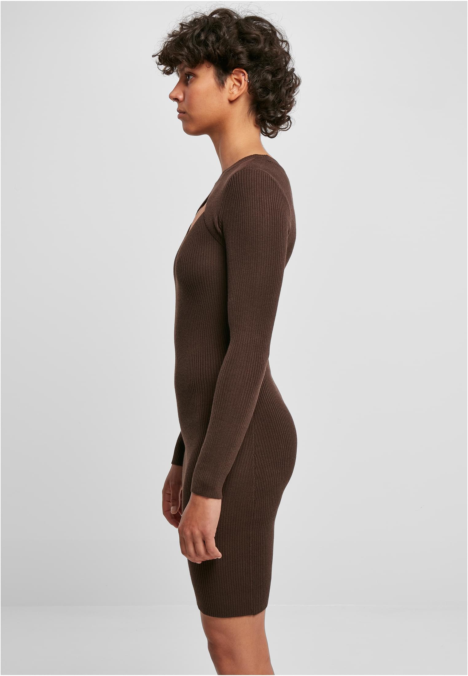 Ladies Cut Out Dress | brown