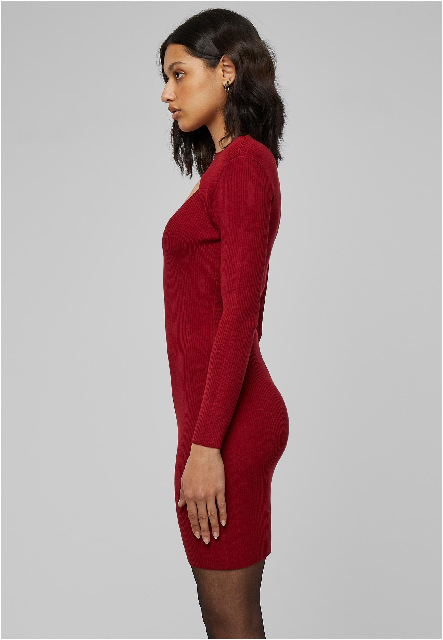 Ladies Cut Out Dress | burgundy