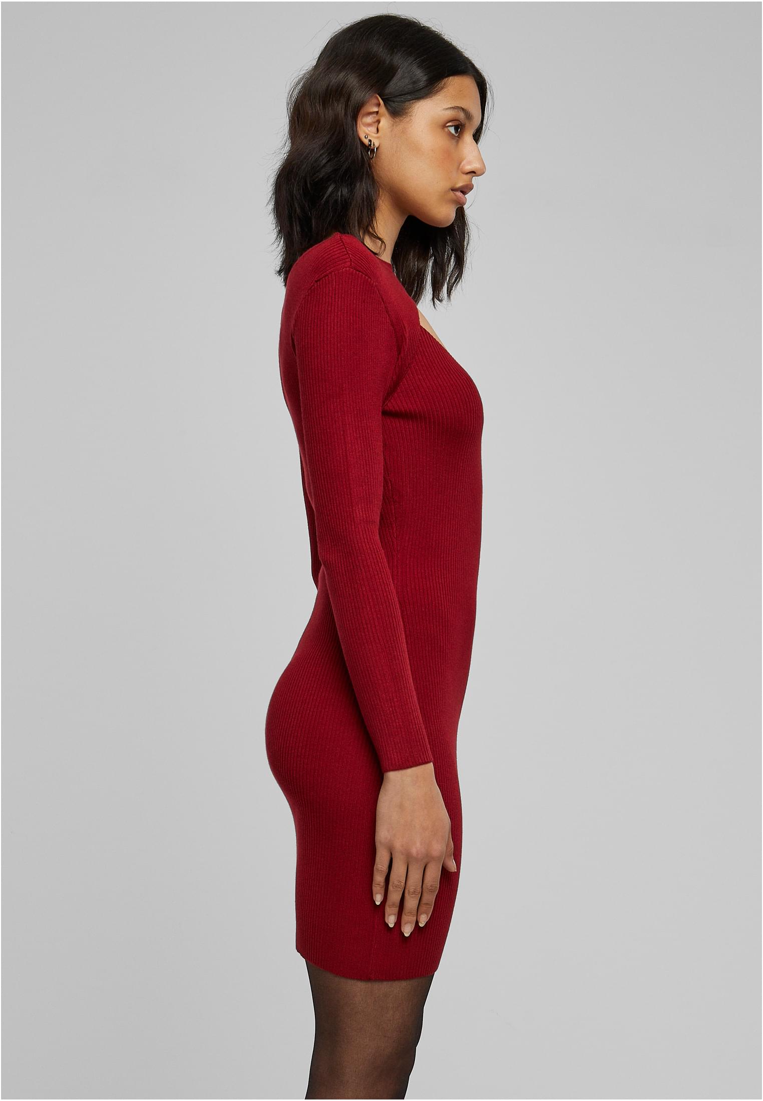 Ladies Cut Out Dress | burgundy