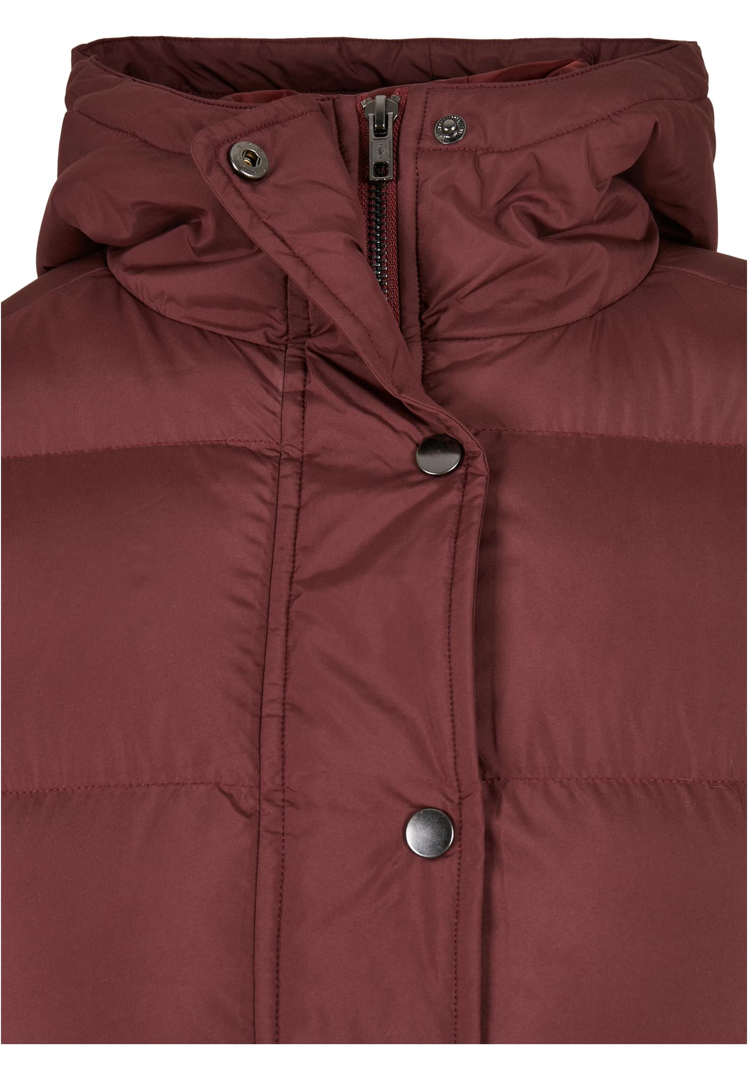 Ladies Hooded Puffer Jacket | cherry