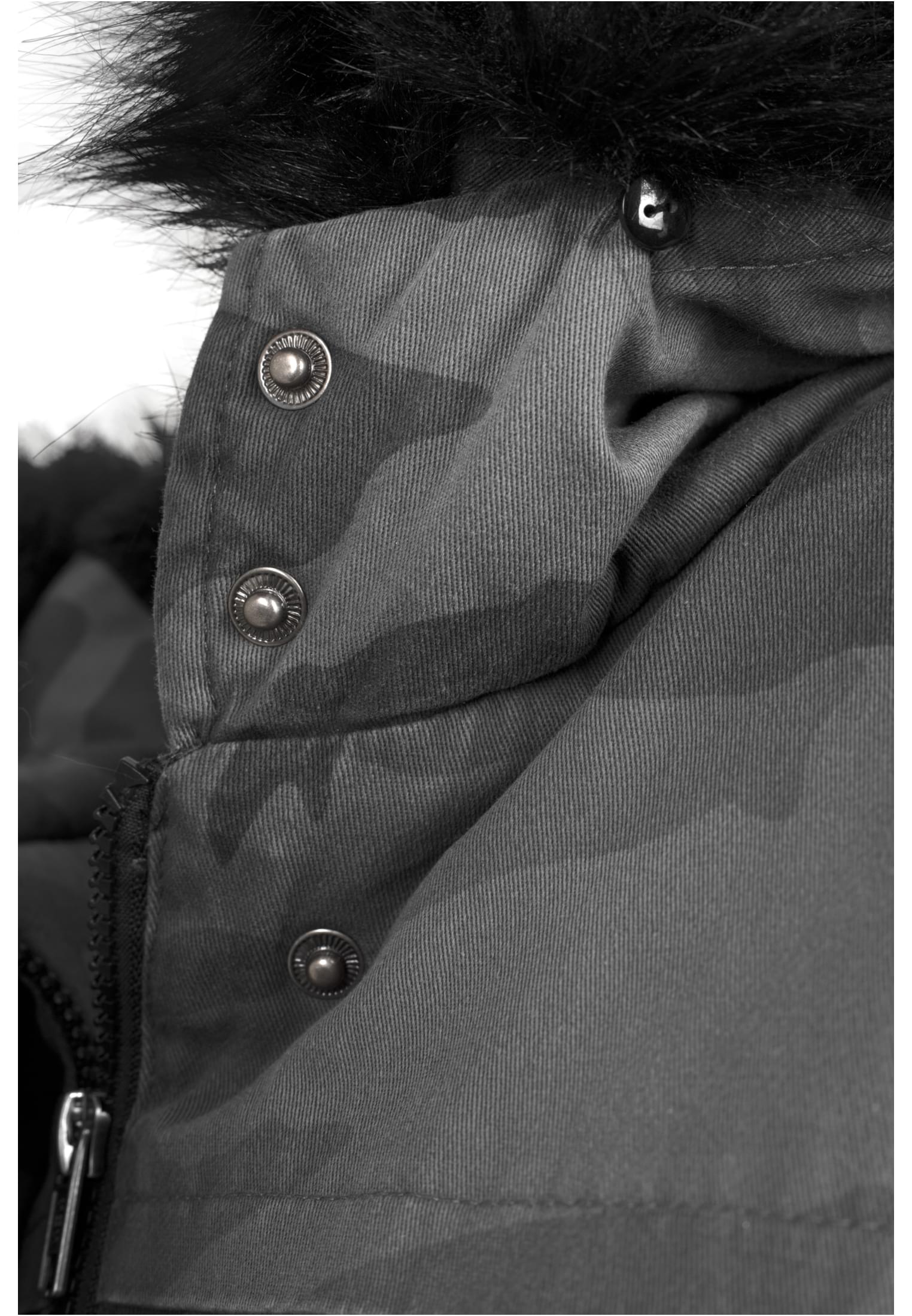 Ladies Overdyed Camo Parka | dark camo