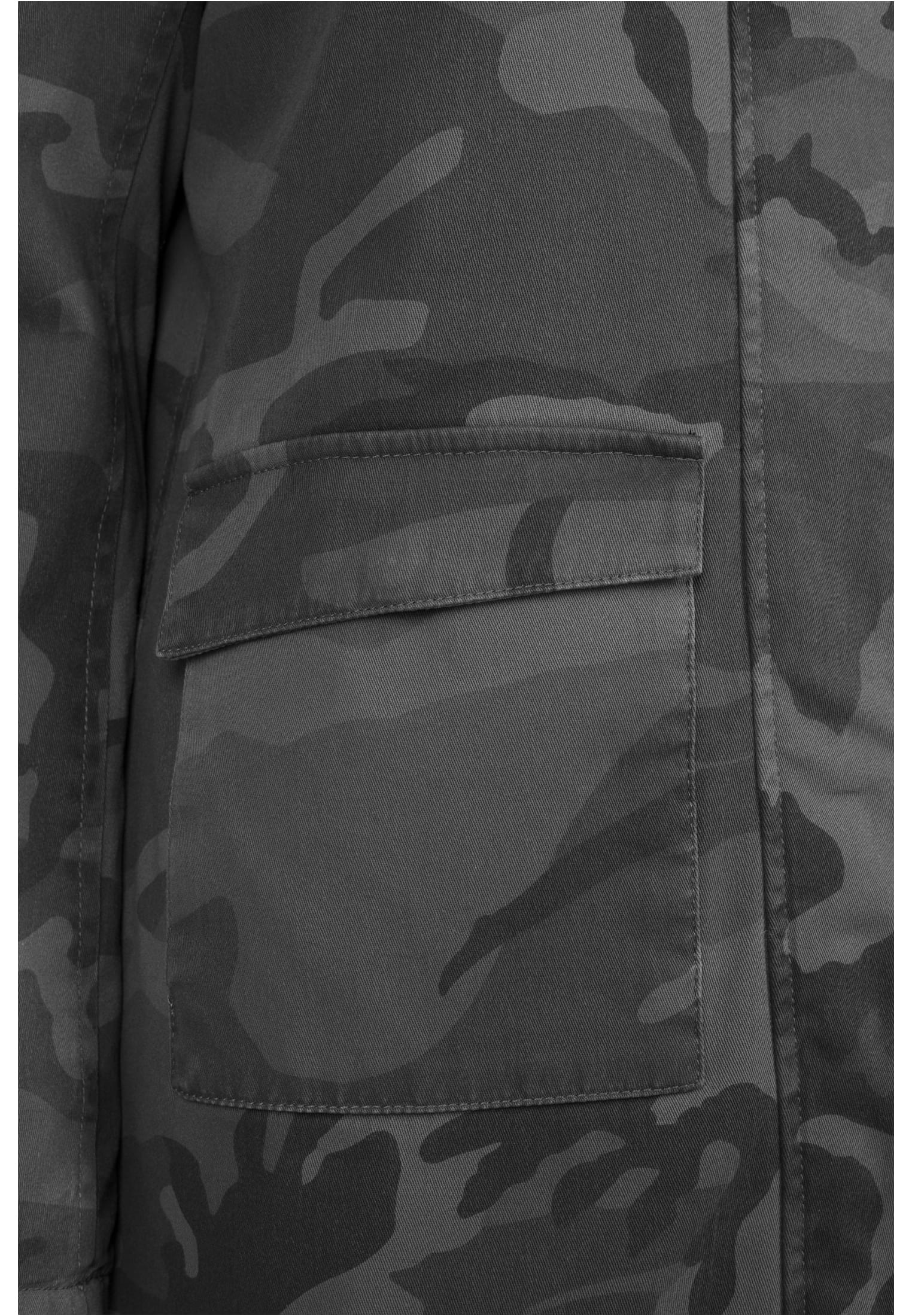 Ladies Overdyed Camo Parka | dark camo