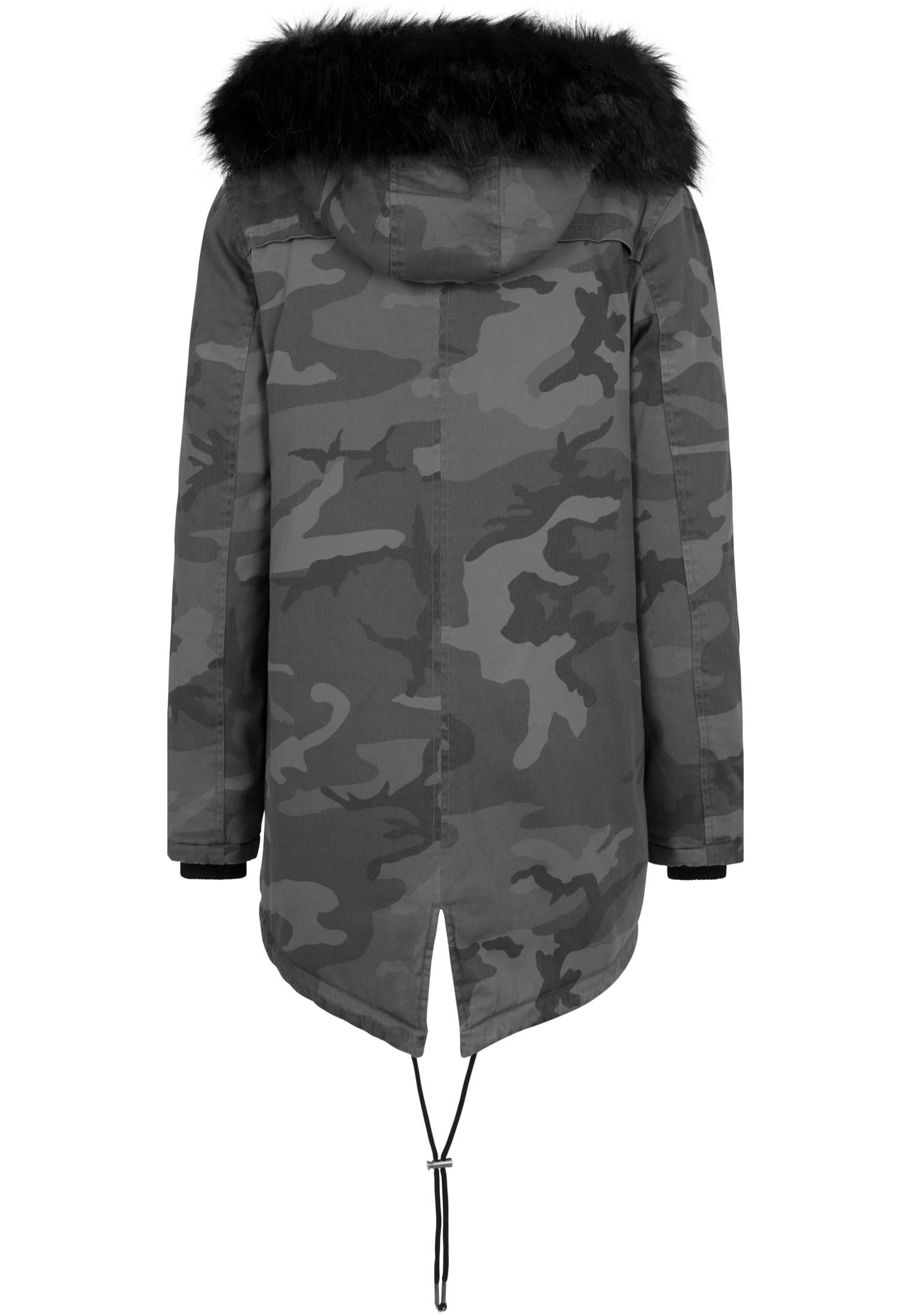 Ladies Overdyed Camo Parka | dark camo