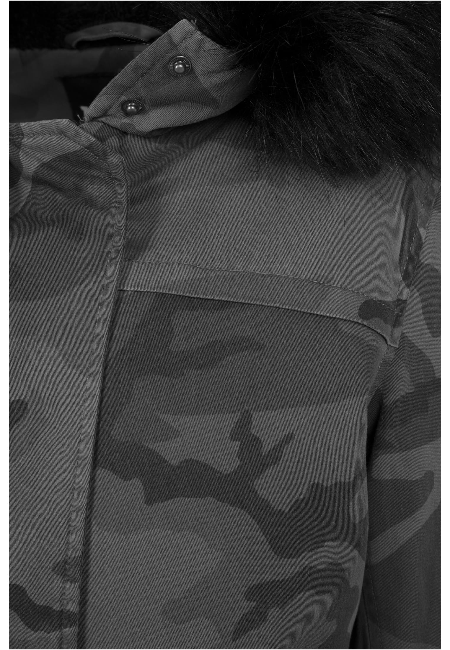 Ladies Overdyed Camo Parka | dark camo