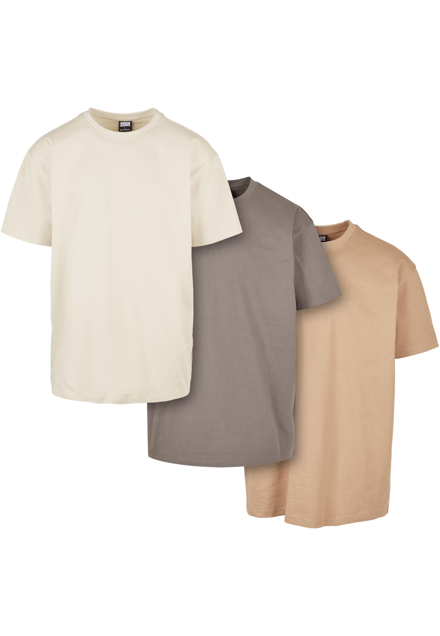 Heavy Oversized Tee 3-Pack | sand+asphalt+unionbeige