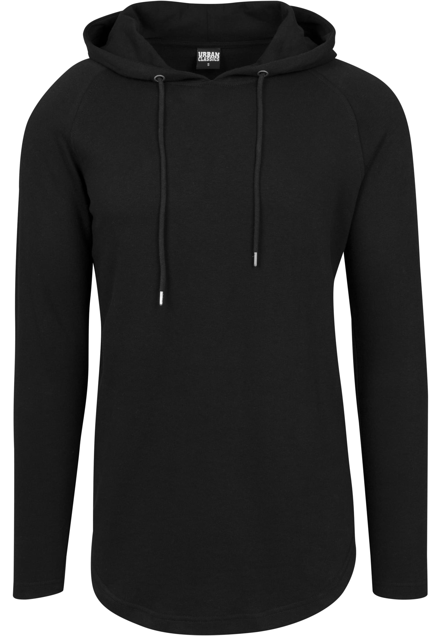 Long Shaped Terry Hoody | black