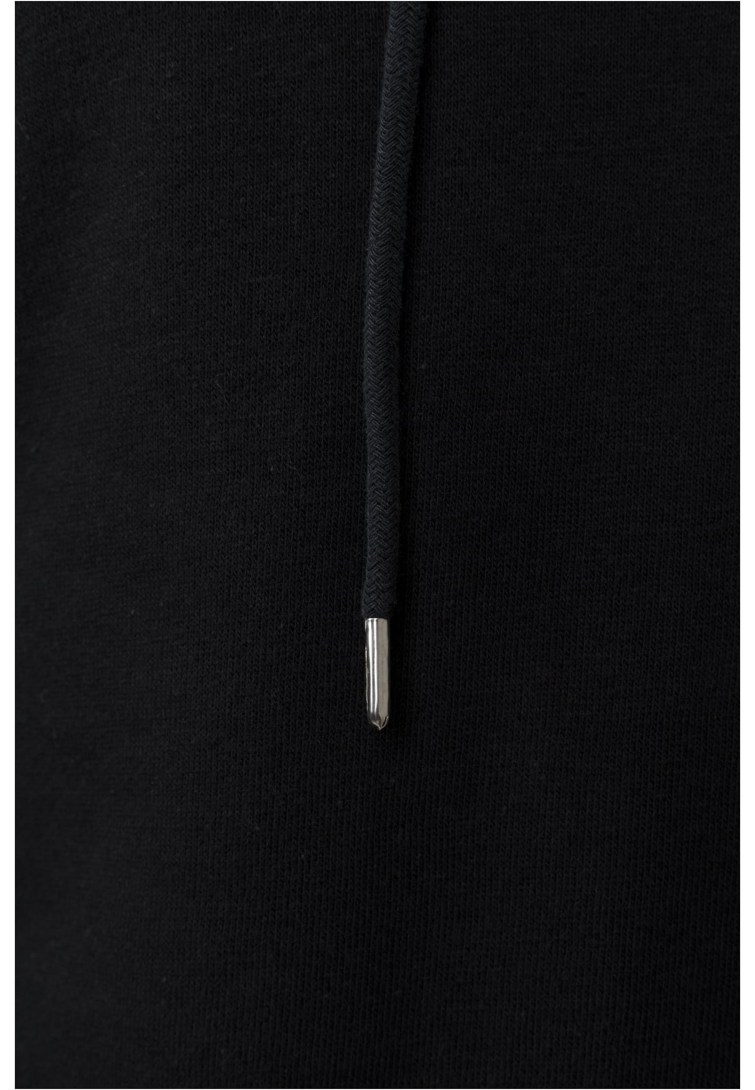 Long Shaped Terry Hoody | black