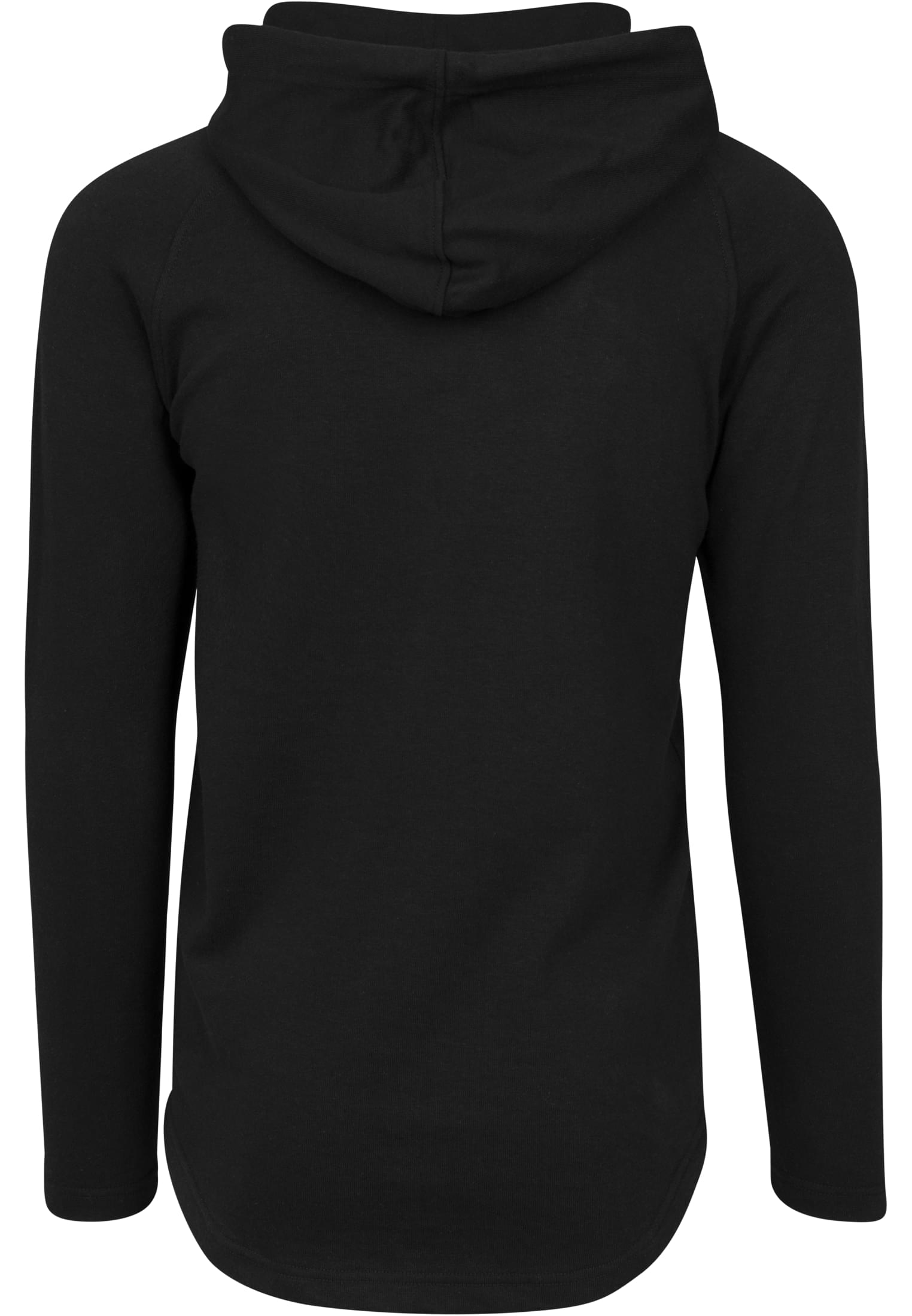 Long Shaped Terry Hoody | black