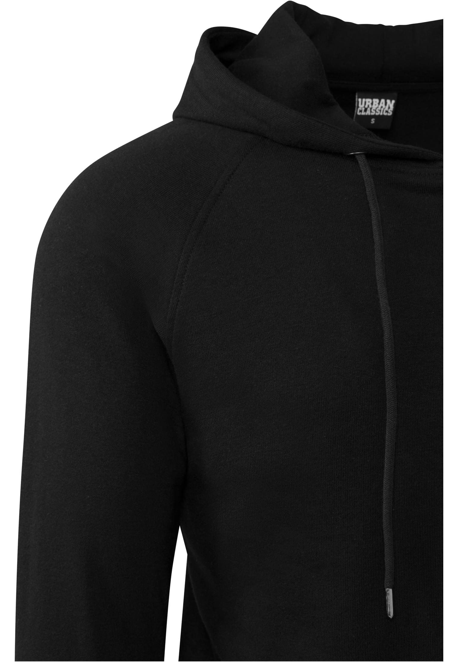 Long Shaped Terry Hoody | black