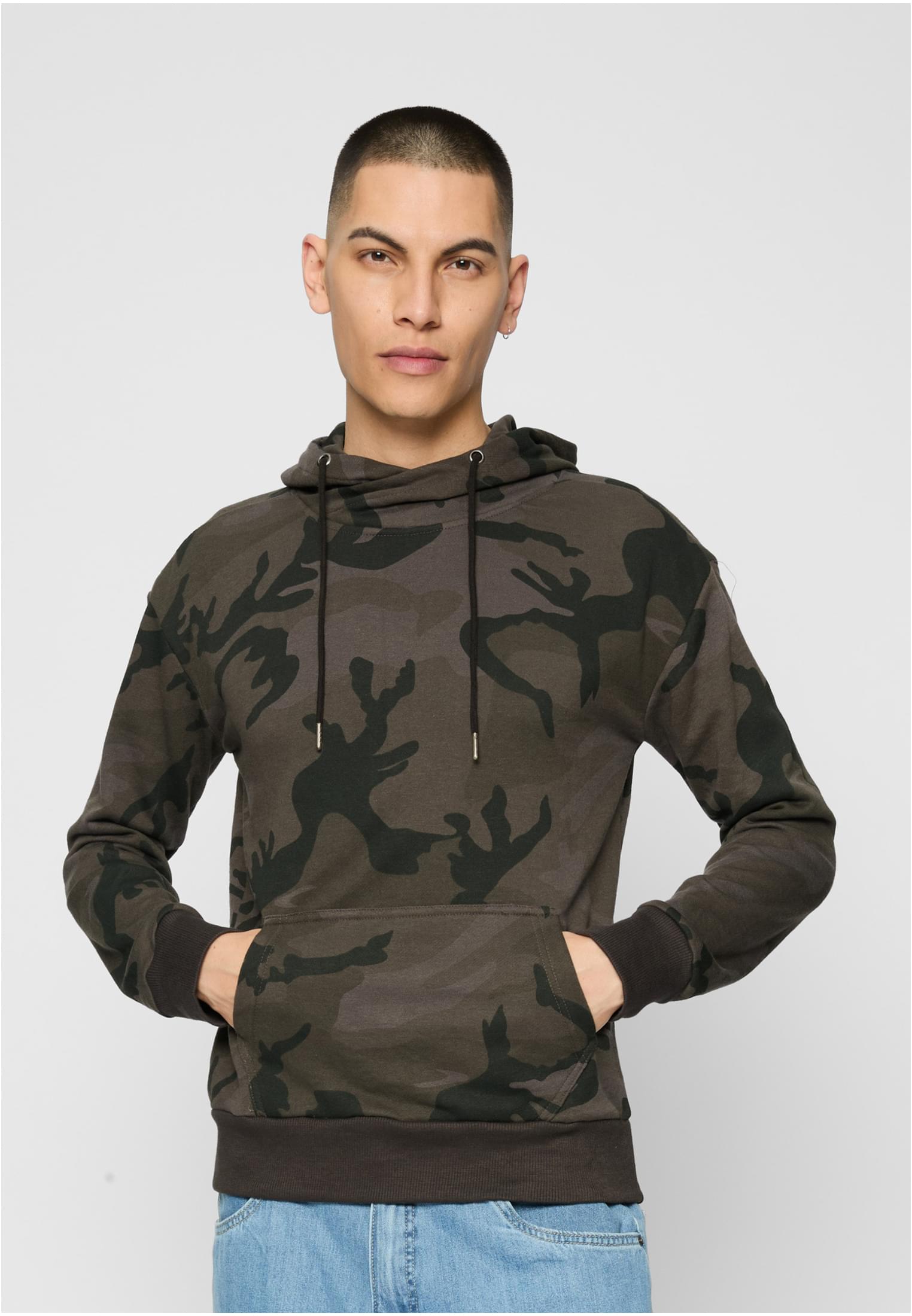 High Neck Camo Hoody | dark camo