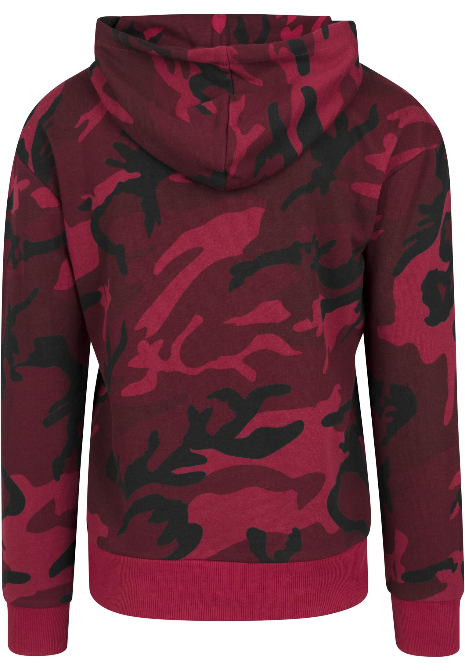 High Neck Camo Hoody | burgundy camo