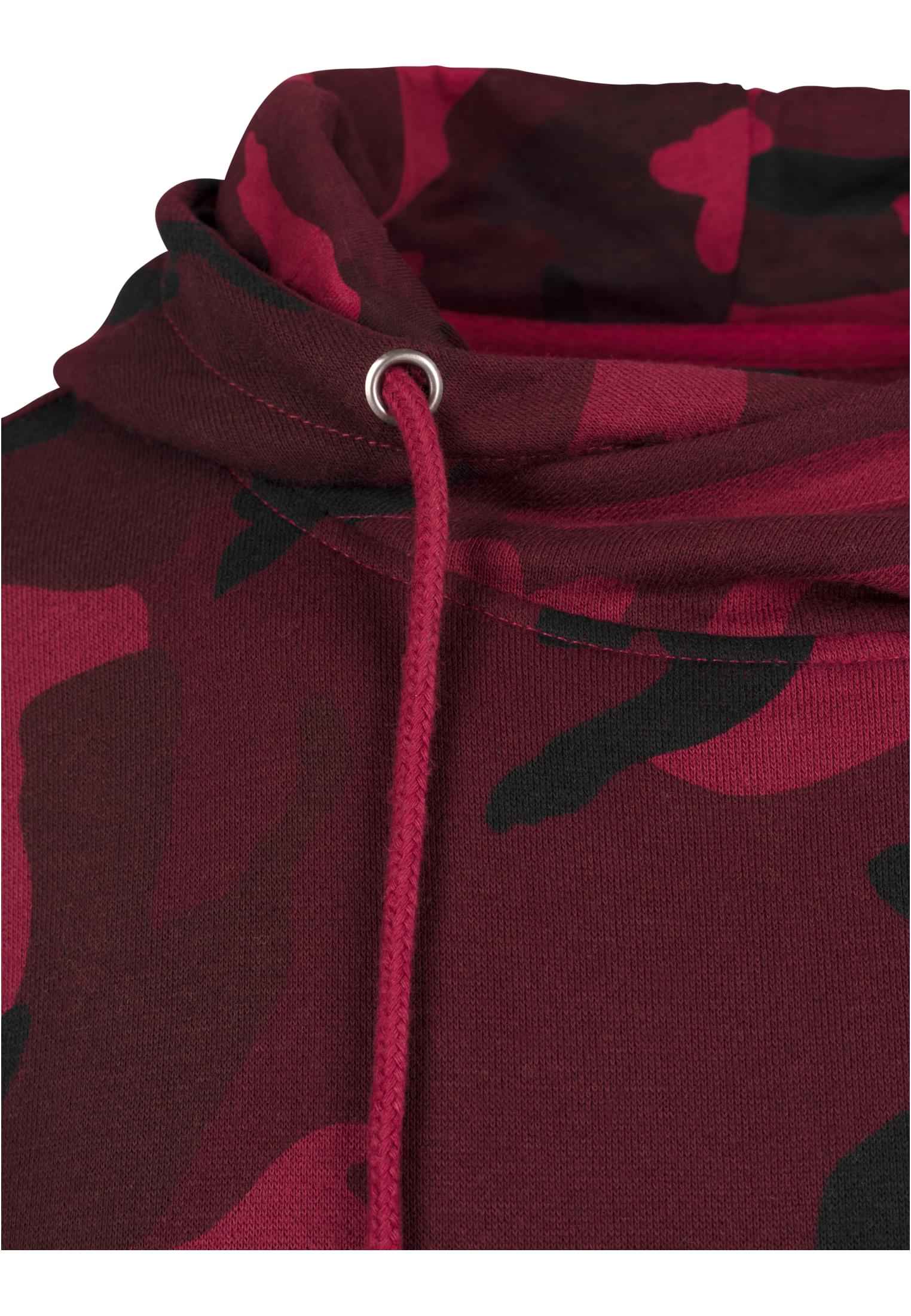 High Neck Camo Hoody | burgundy camo