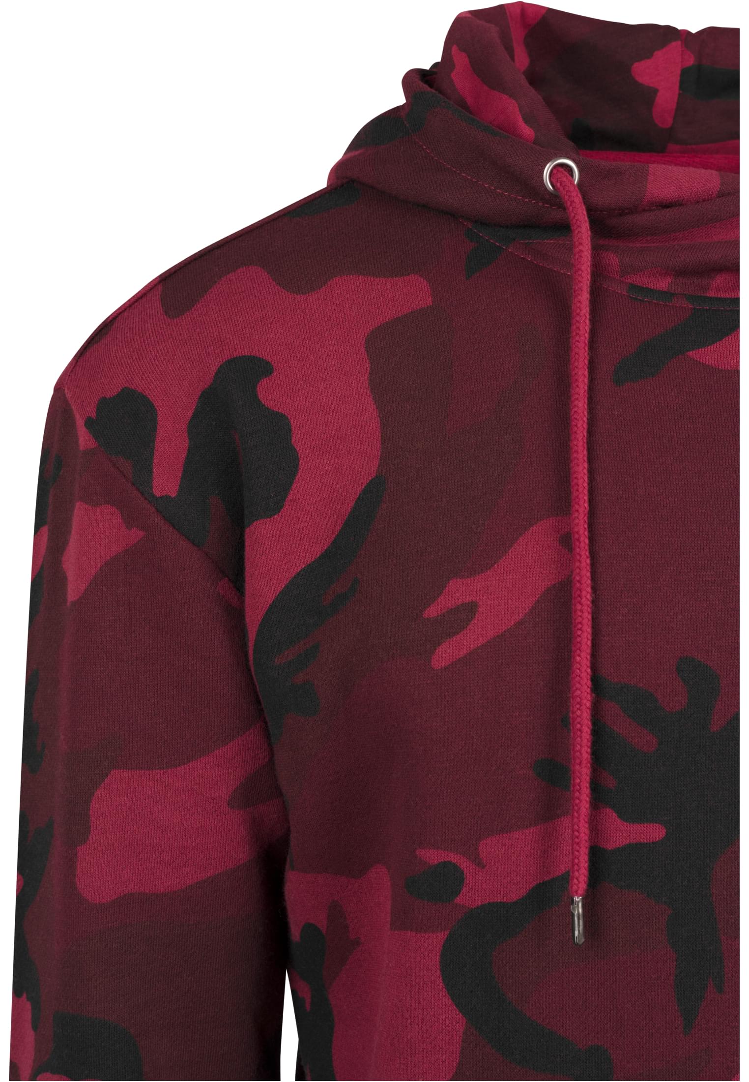 High Neck Camo Hoody | burgundy camo