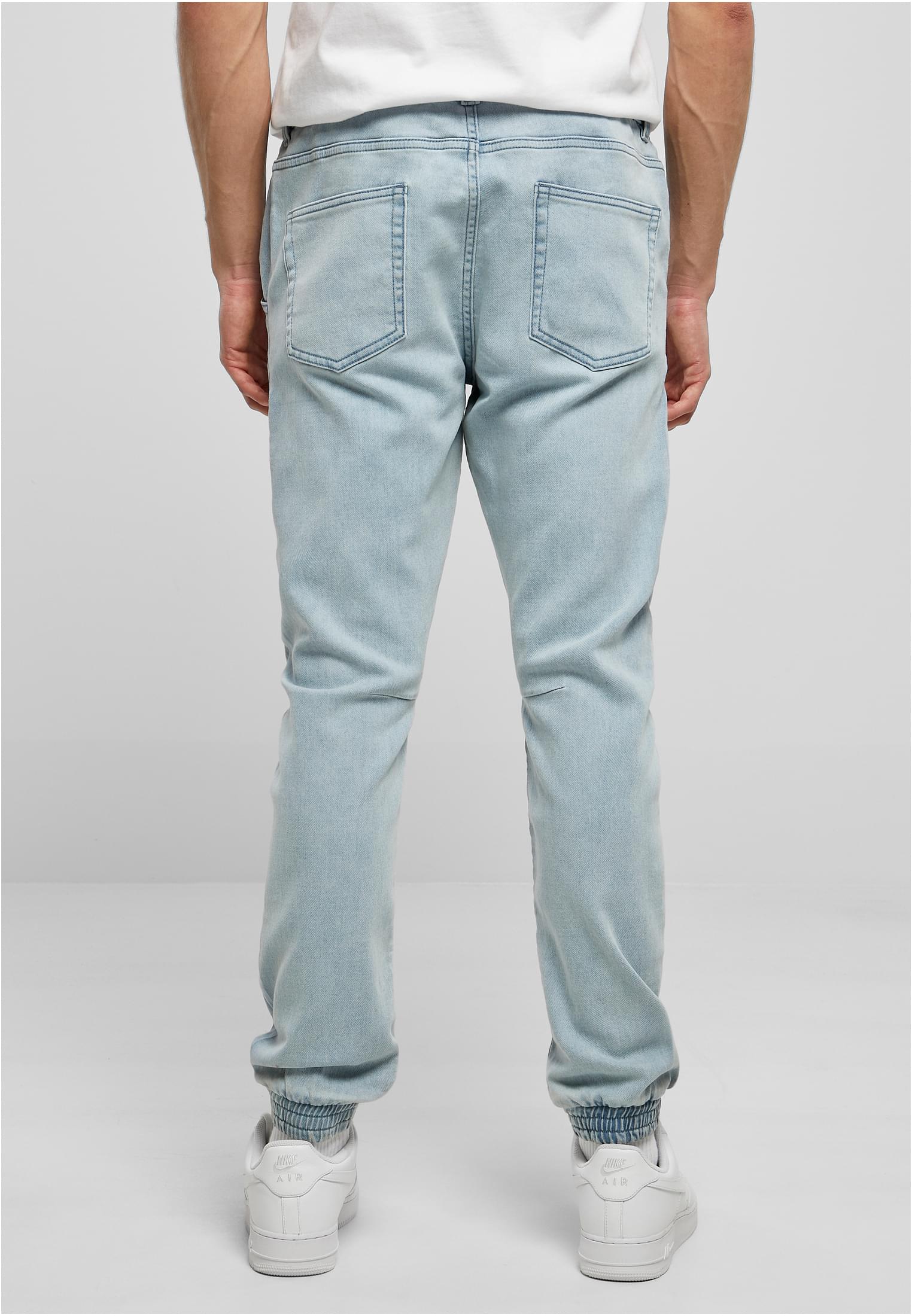 Knitted Denim Jogpants | lighter washed