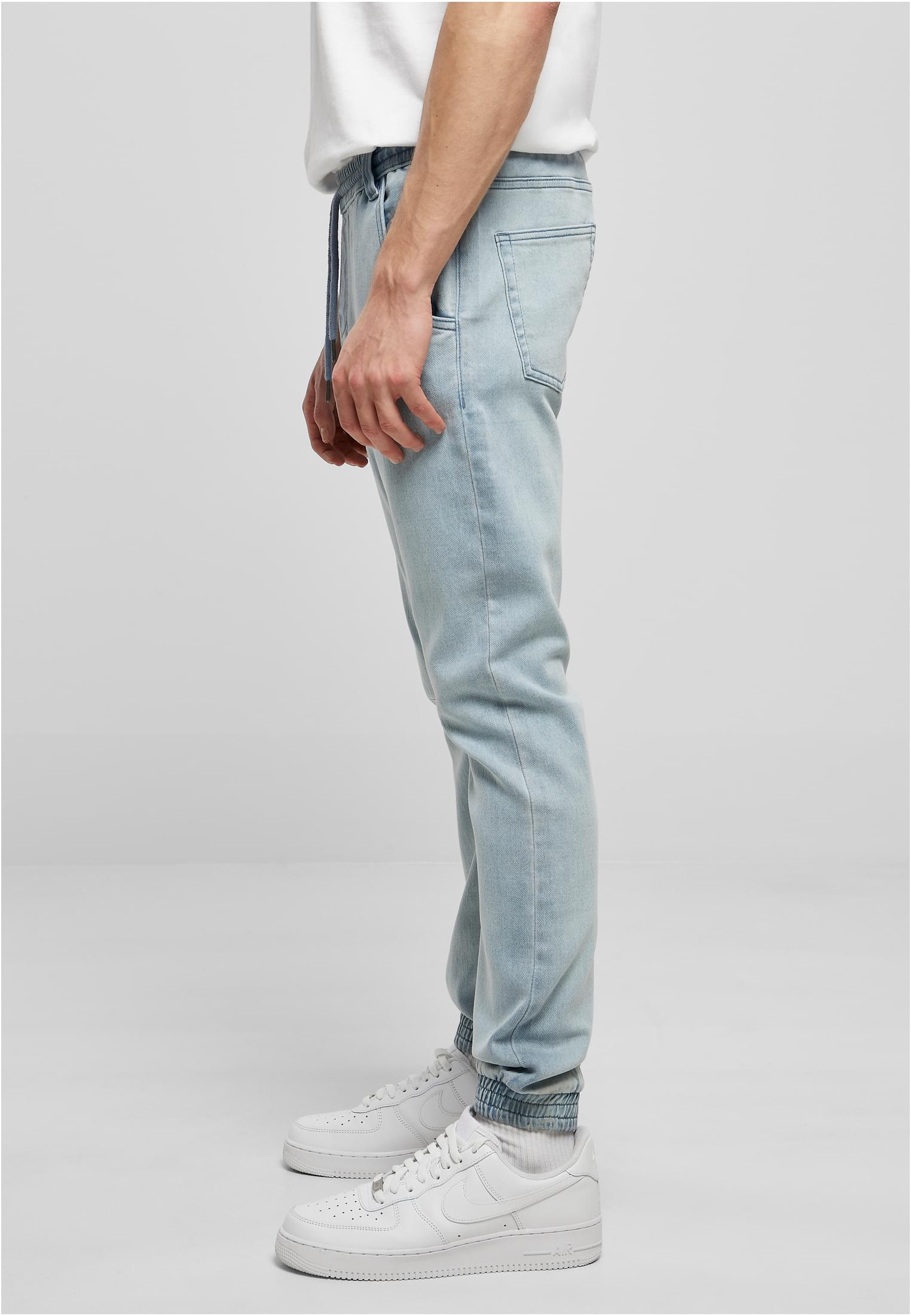 Knitted Denim Jogpants | lighter washed