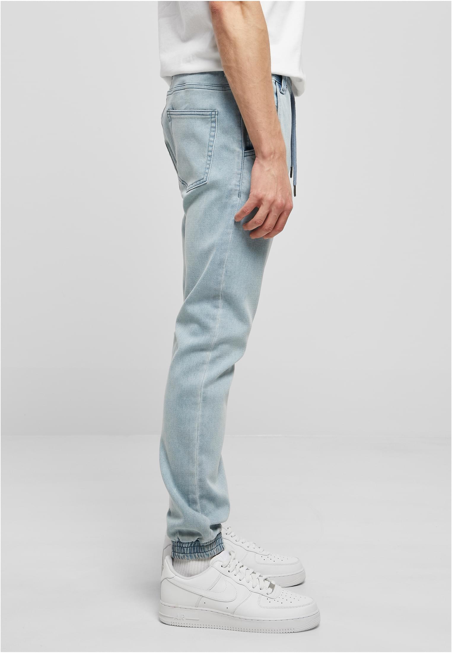 Knitted Denim Jogpants | lighter washed