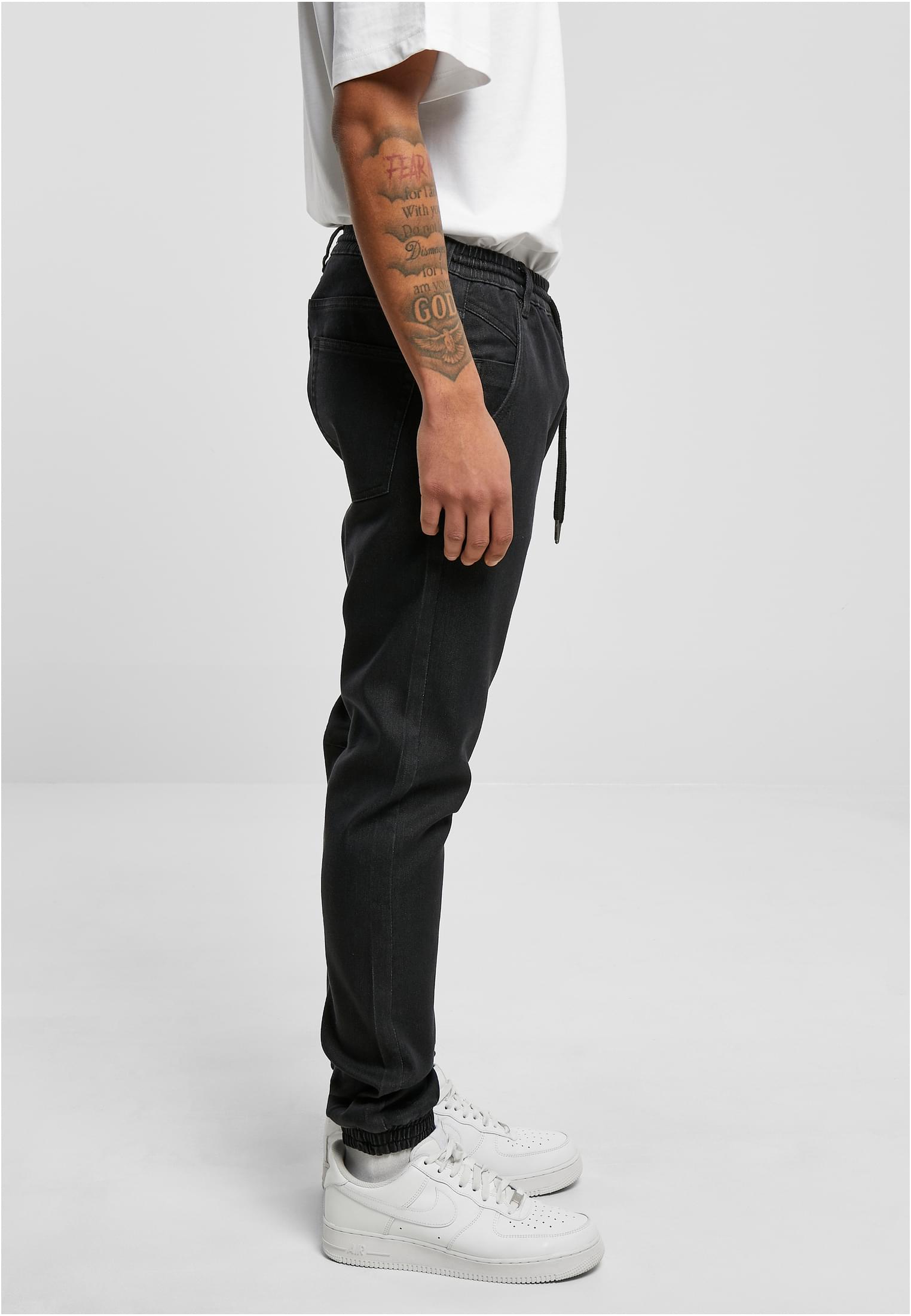 Knitted Denim Jogpants | realblack washed