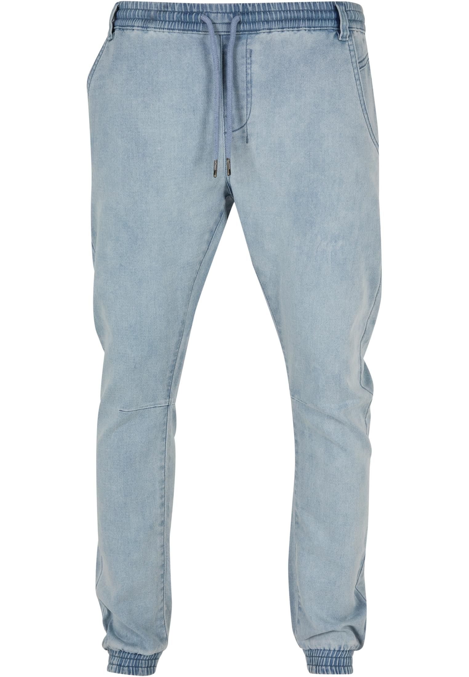 Knitted Denim Jogpants | lighter washed