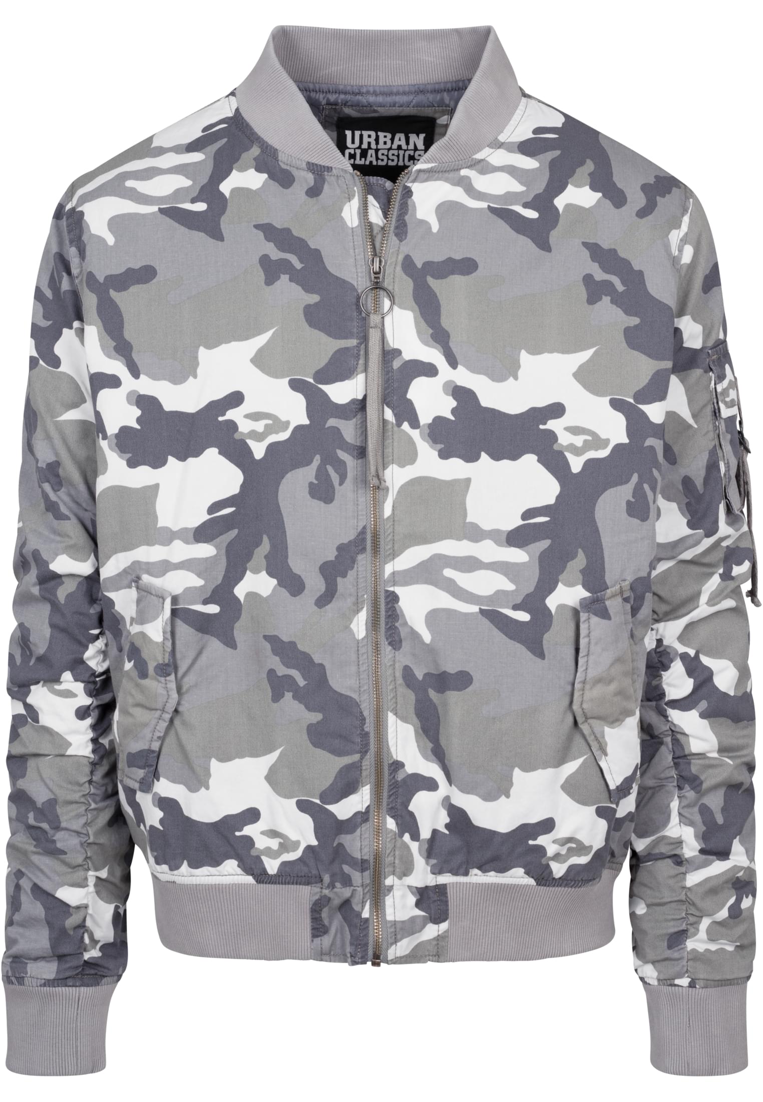 Vintage Camo Cotton Bomber Jacket | snow camo