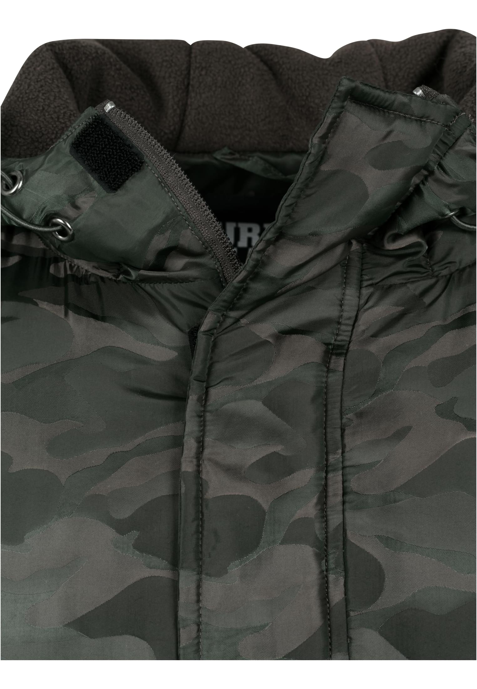 Padded Camo Pull Over Jacket | dark olive