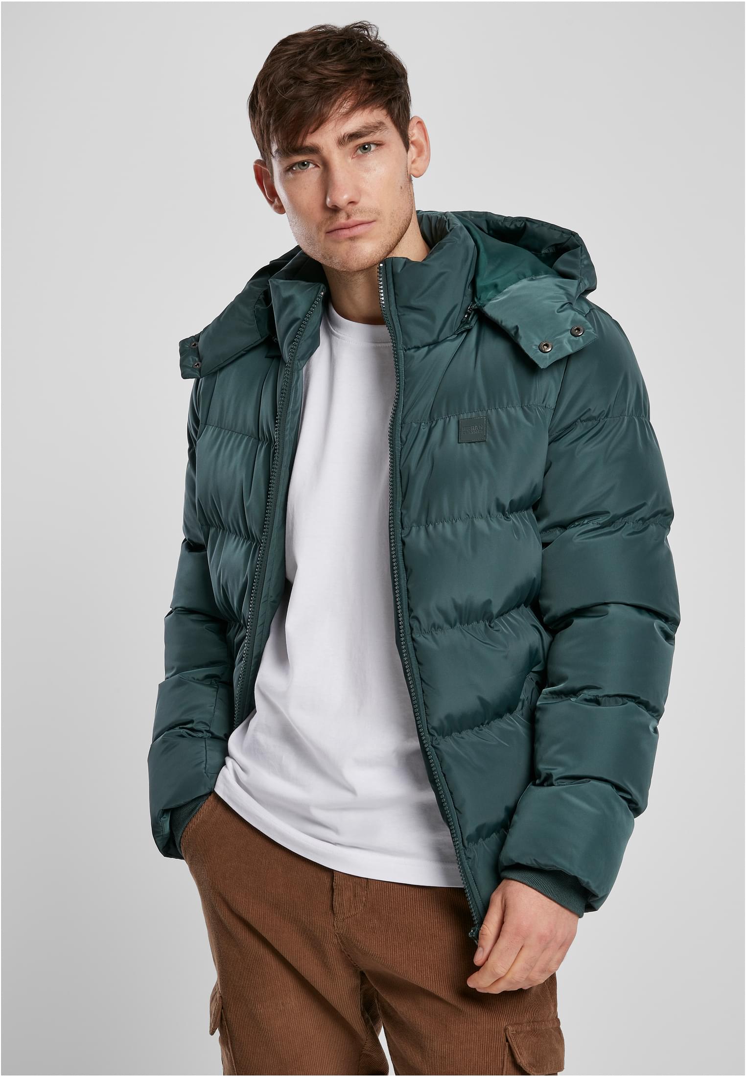 Hooded Puffer Jacket | bottlegreen