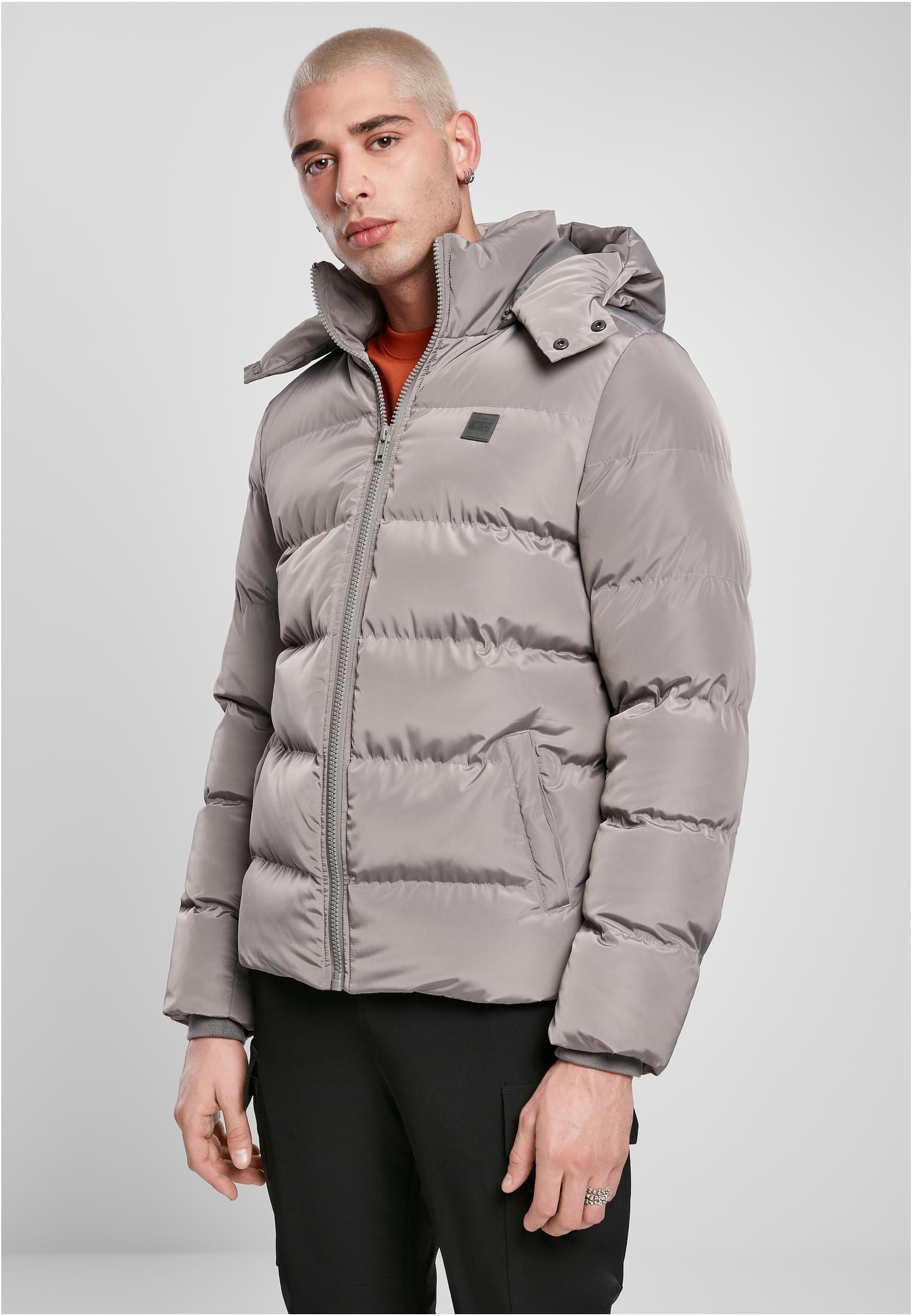 Hooded Puffer Jacket | asphalt