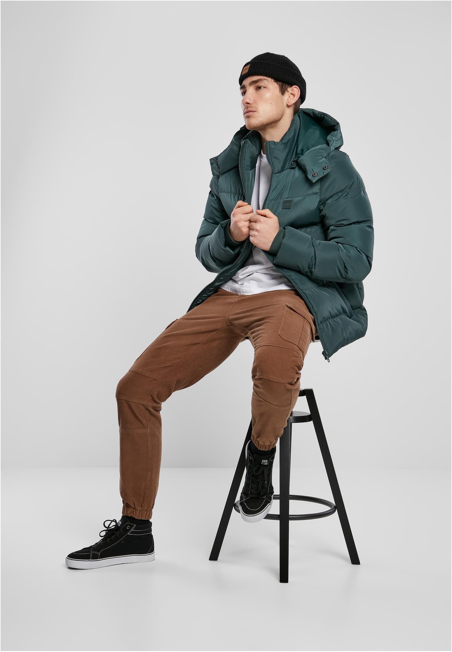 Hooded Puffer Jacket | bottlegreen