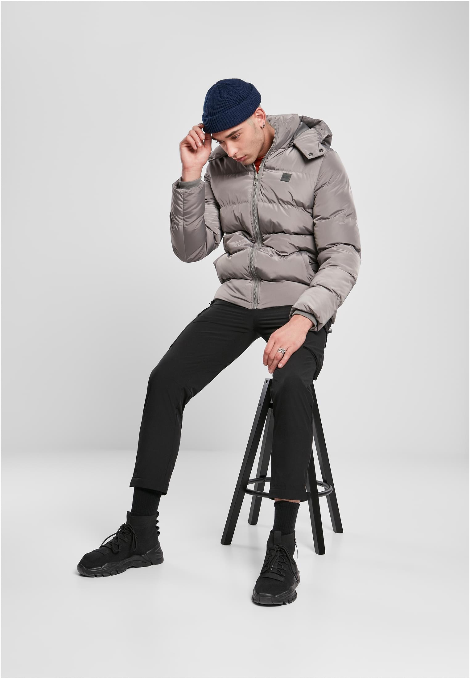 Hooded Puffer Jacket | asphalt