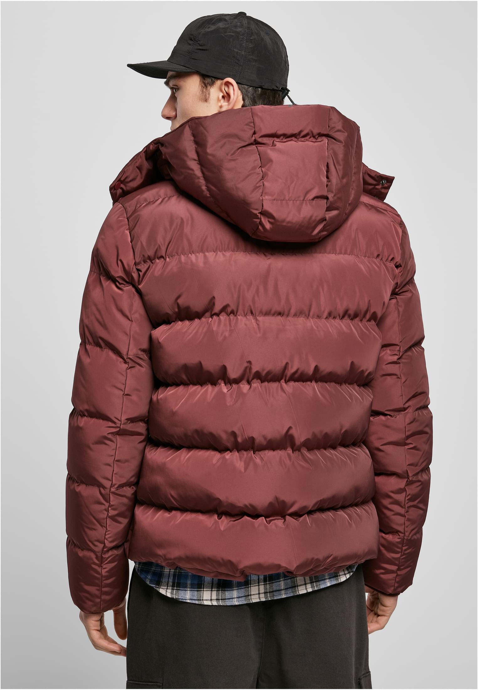 Hooded Puffer Jacket | cherry