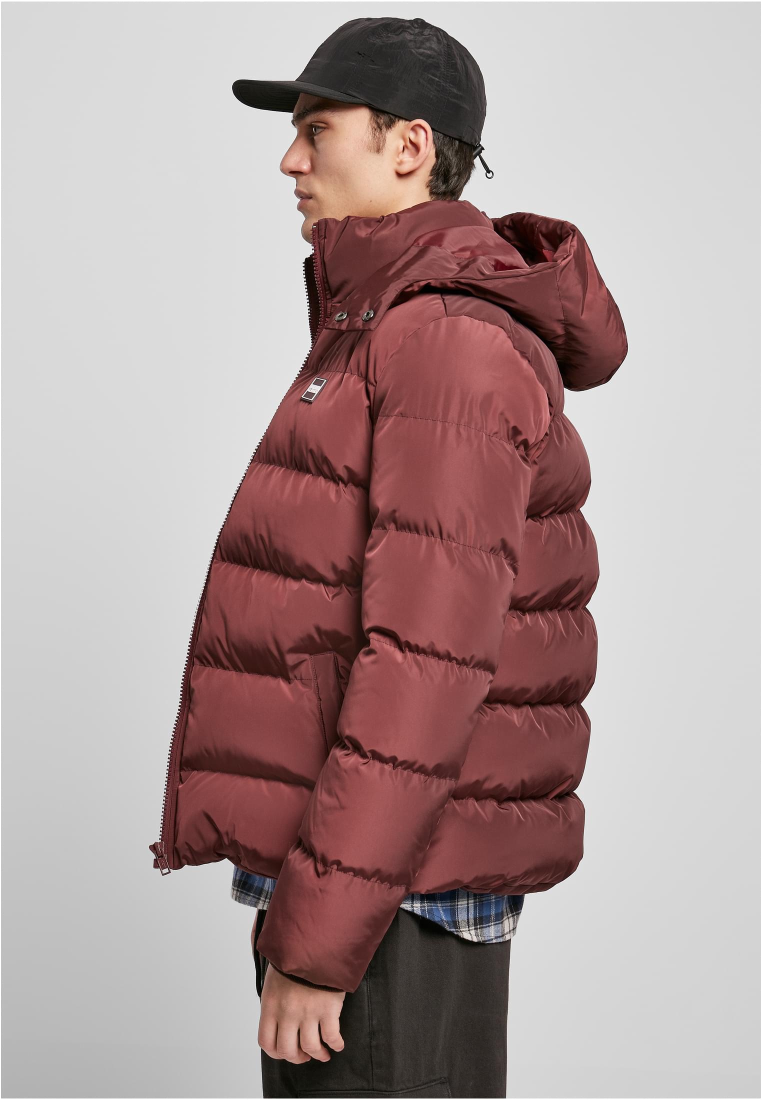 Hooded Puffer Jacket | cherry