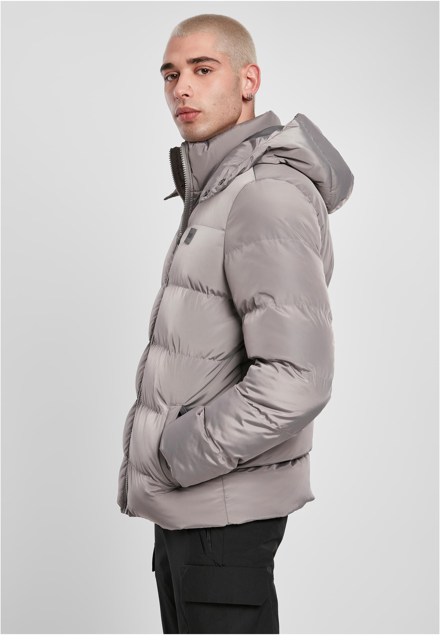 Hooded Puffer Jacket | asphalt