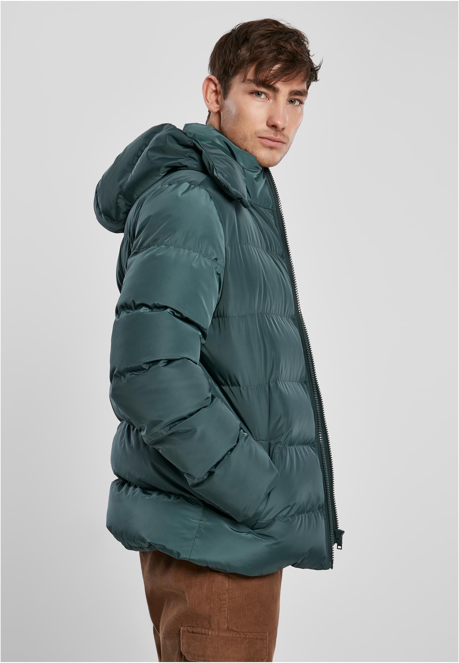 Hooded Puffer Jacket | bottlegreen