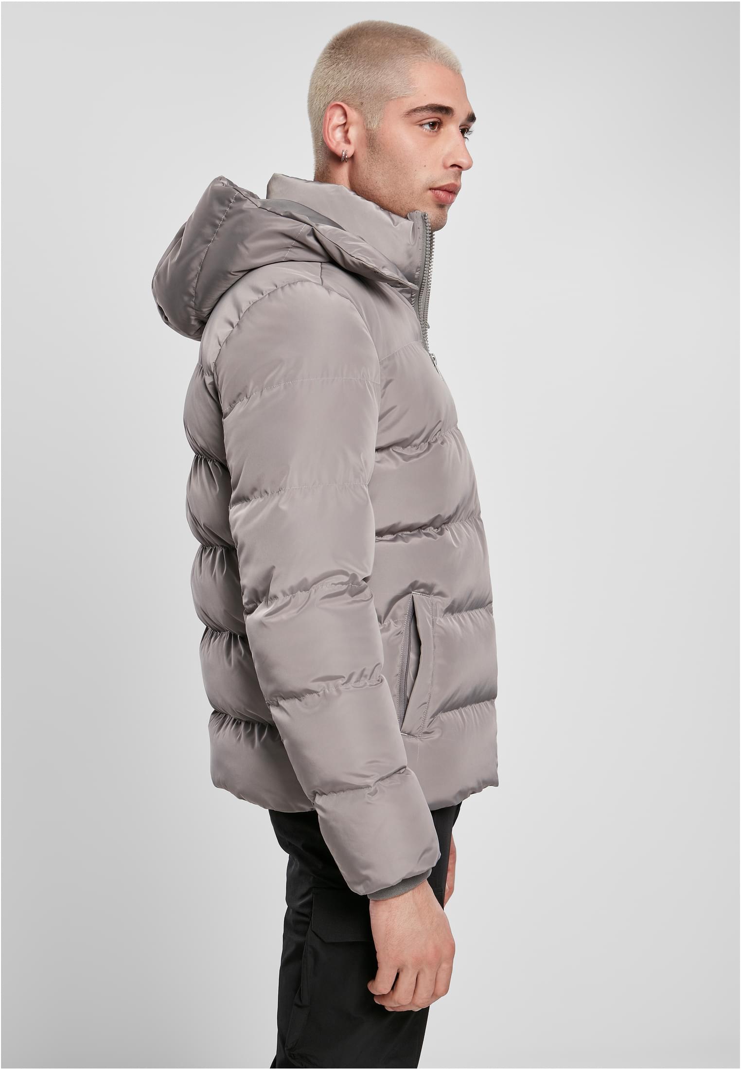 Hooded Puffer Jacket | asphalt