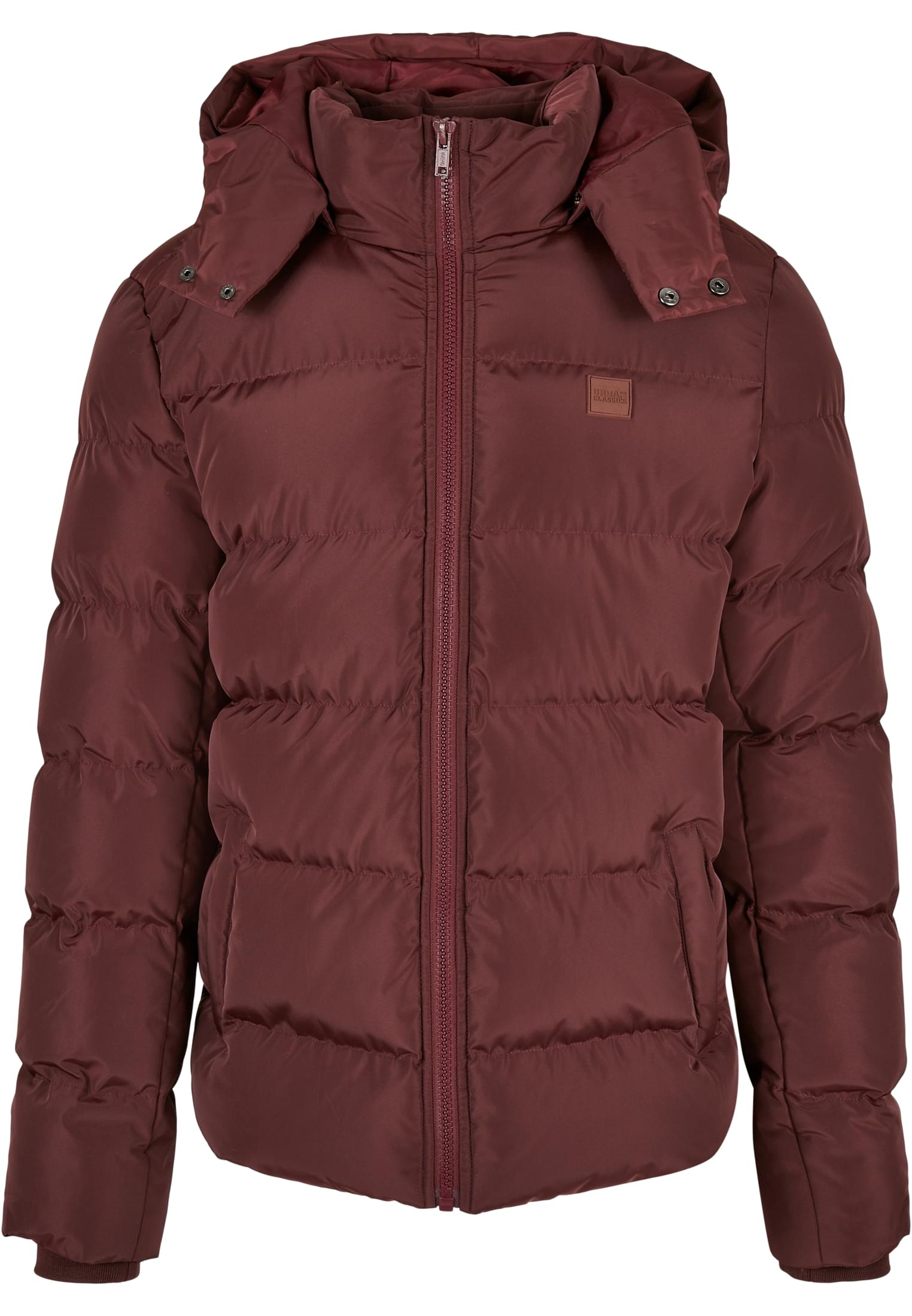 Hooded Puffer Jacket | cherry