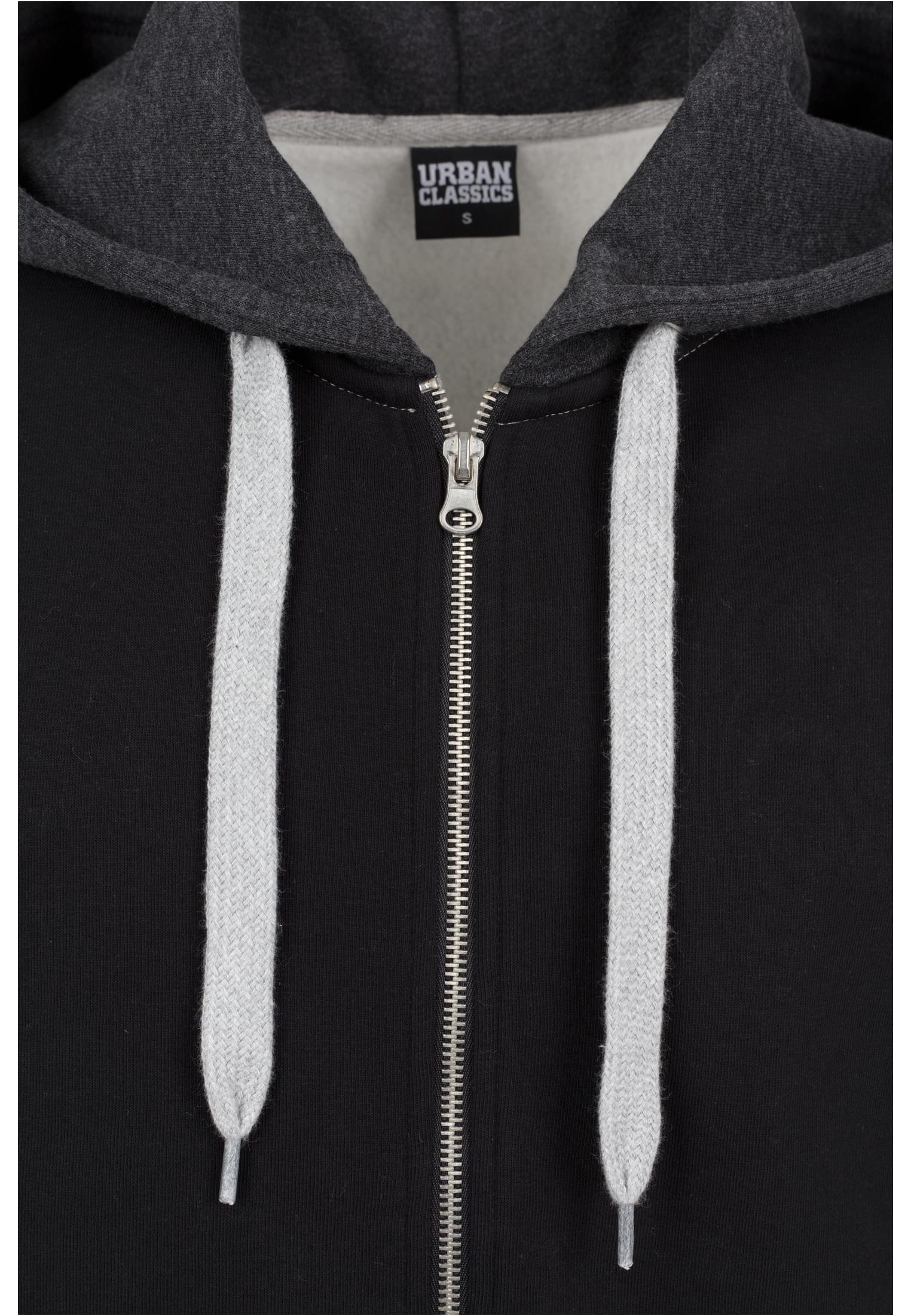 3- Tone Sweat Zip Hoody | black/grey/charcoal