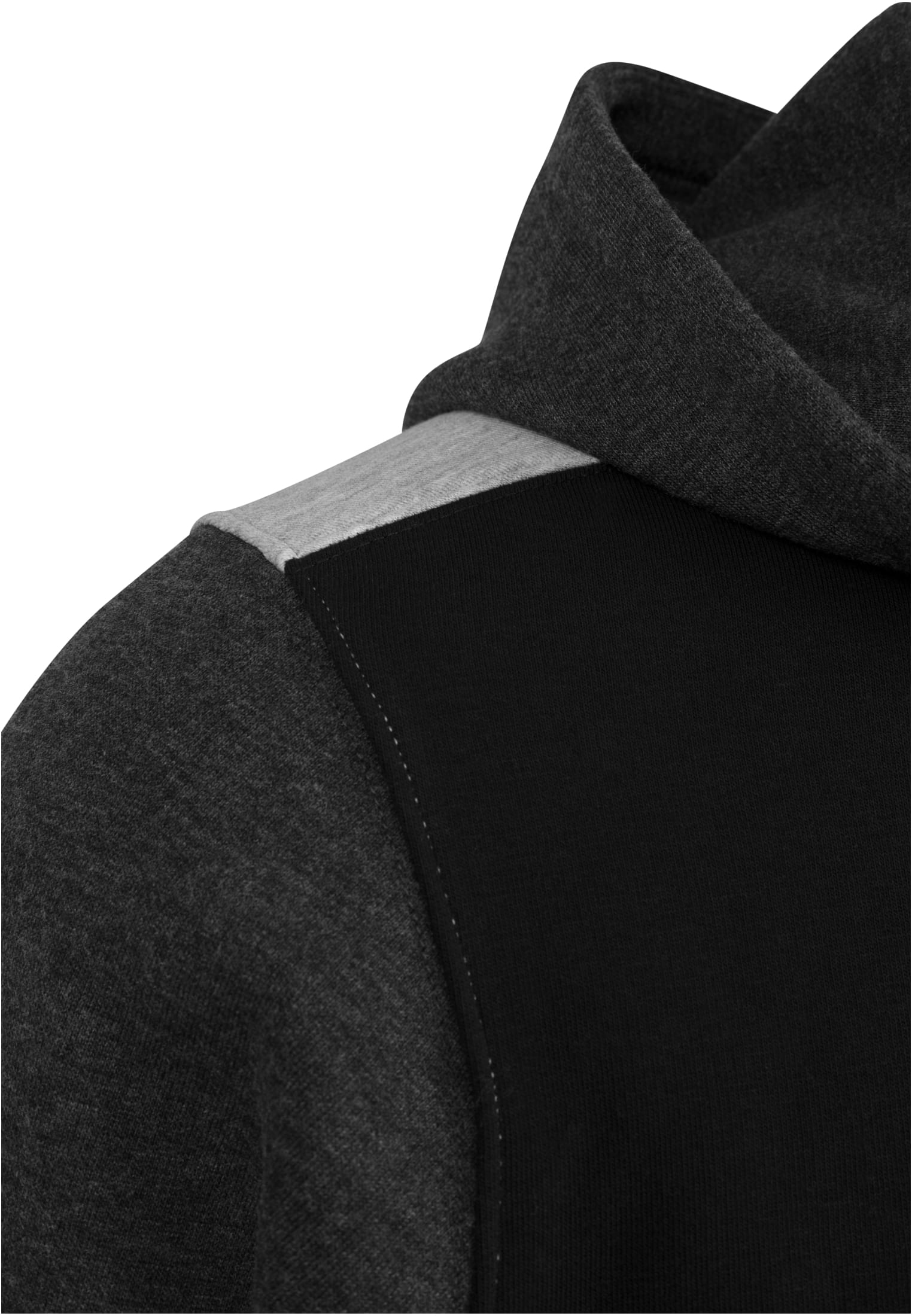 3- Tone Sweat Zip Hoody | black/grey/charcoal