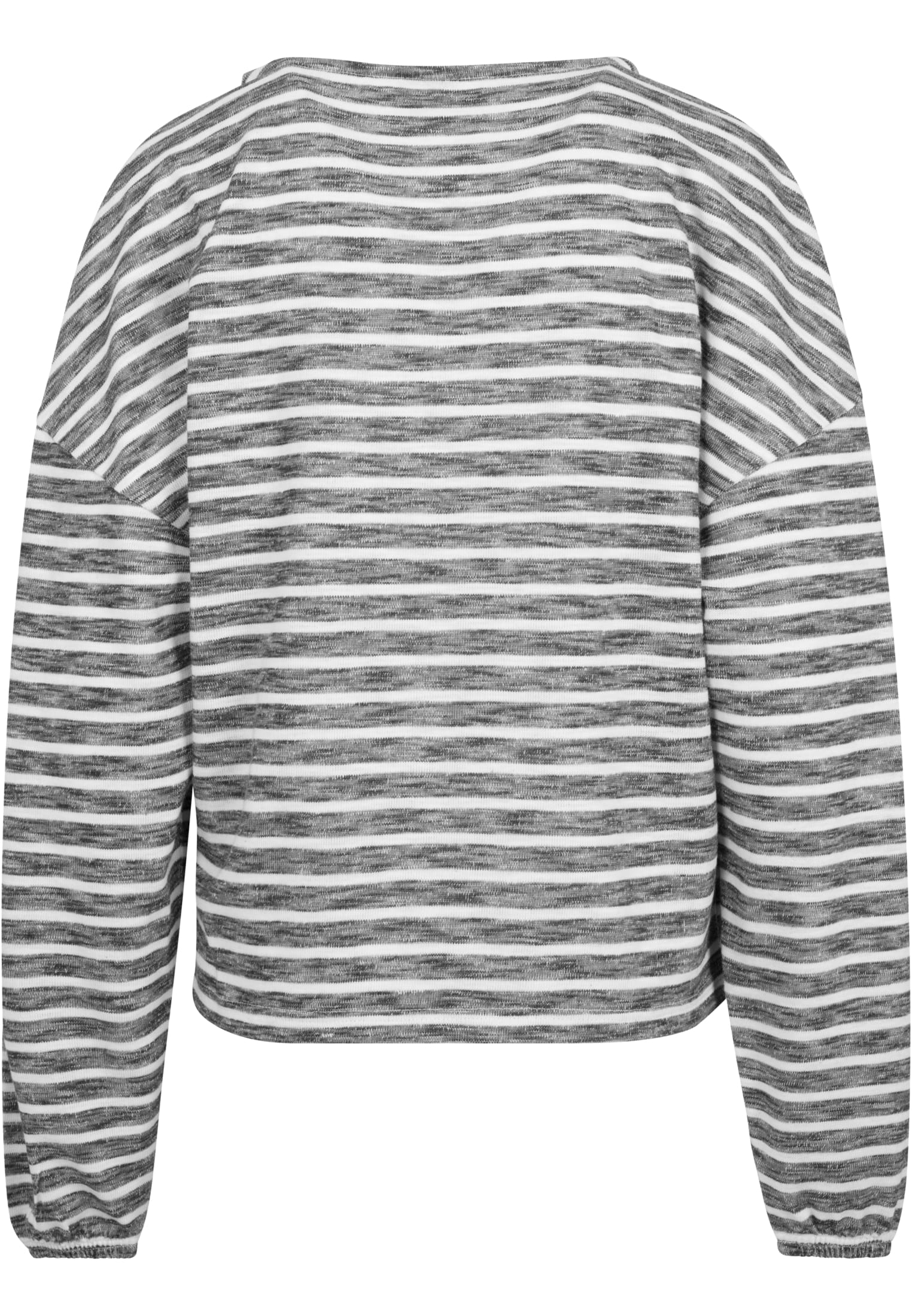 Ladies Oversize Stripe Pullover | black/white