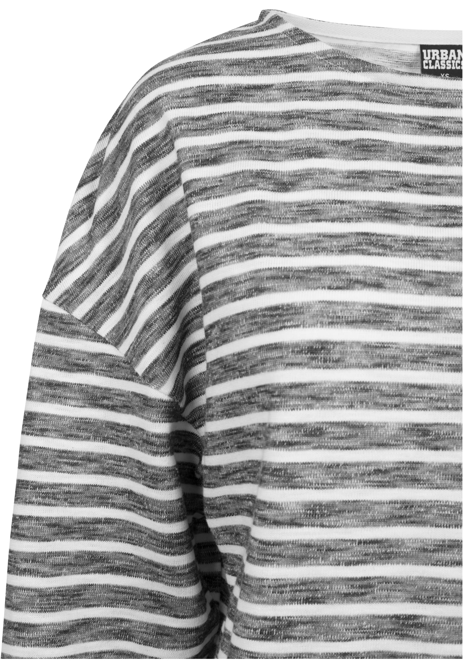 Ladies Oversize Stripe Pullover | black/white