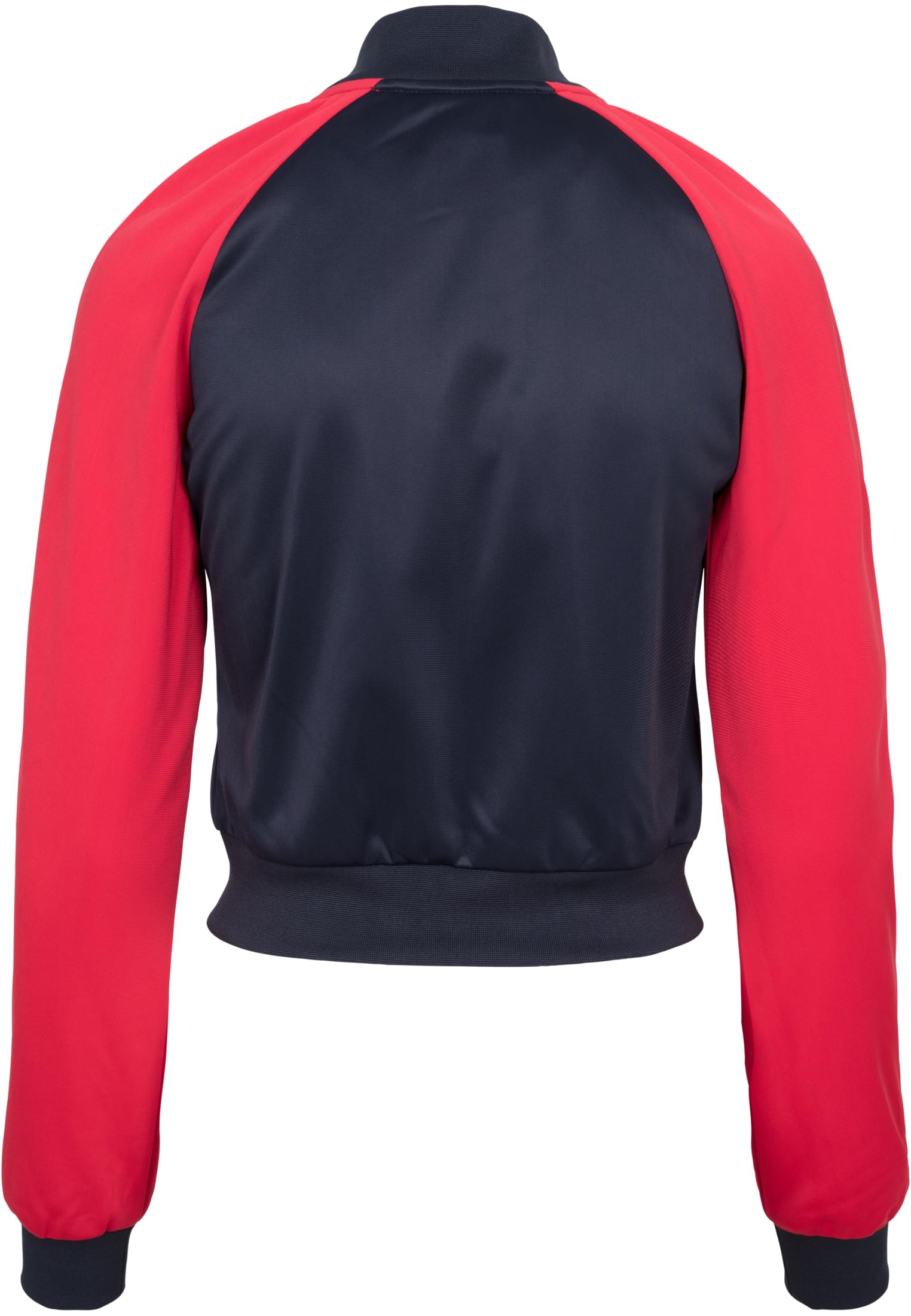 Ladies Short Raglan Track Jacket | navy/fire red/white